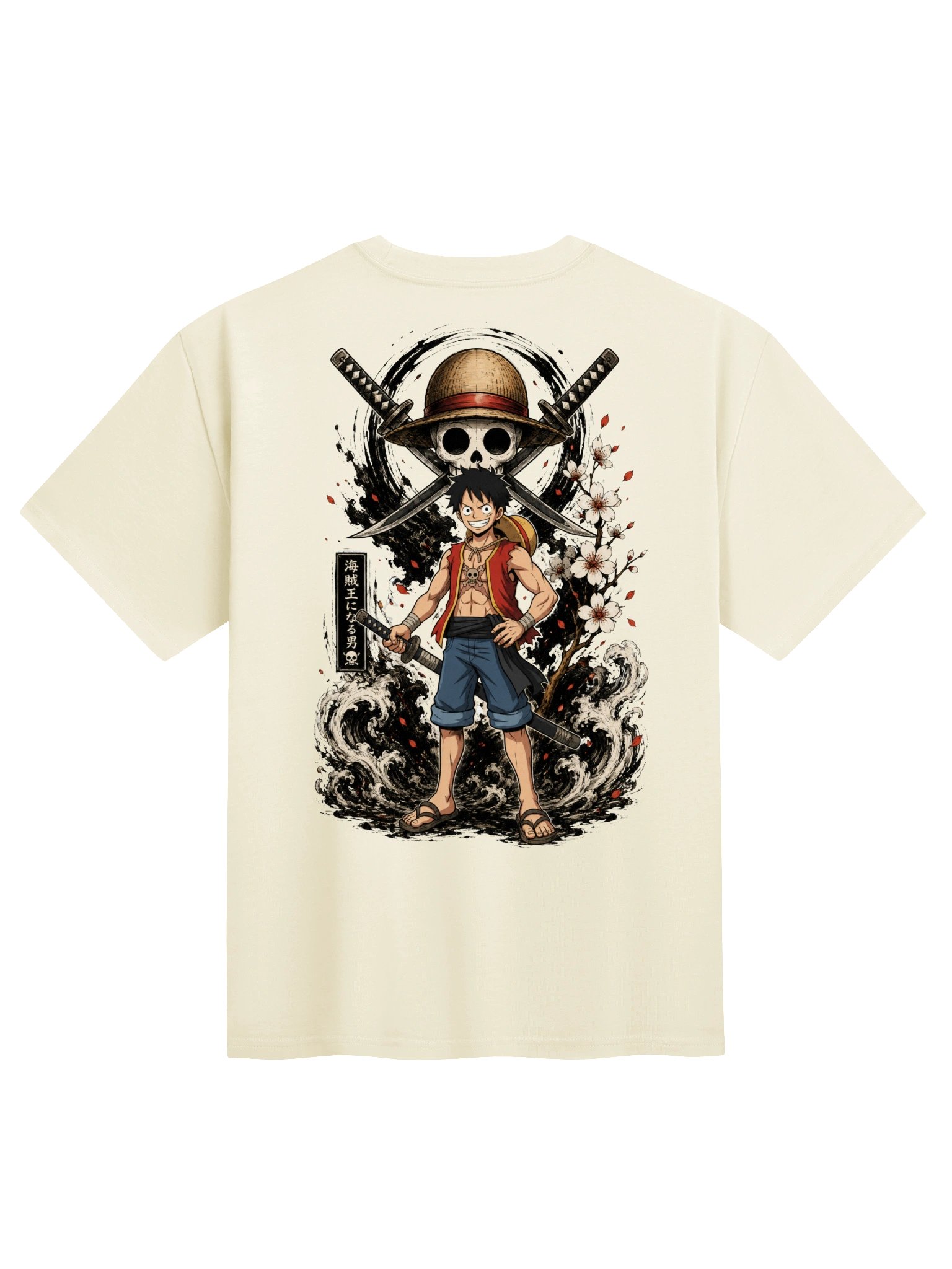 Straw Hat Skull Emblem Heavy Tee product image (3)
