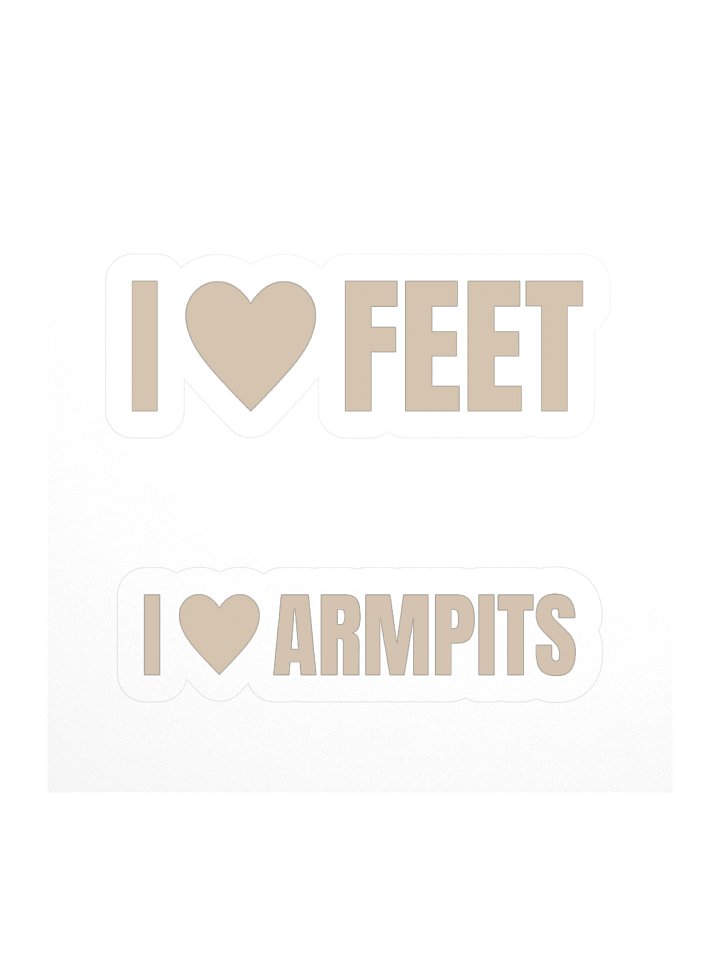 I Heart Feet/Armpits Stickers product image (1)