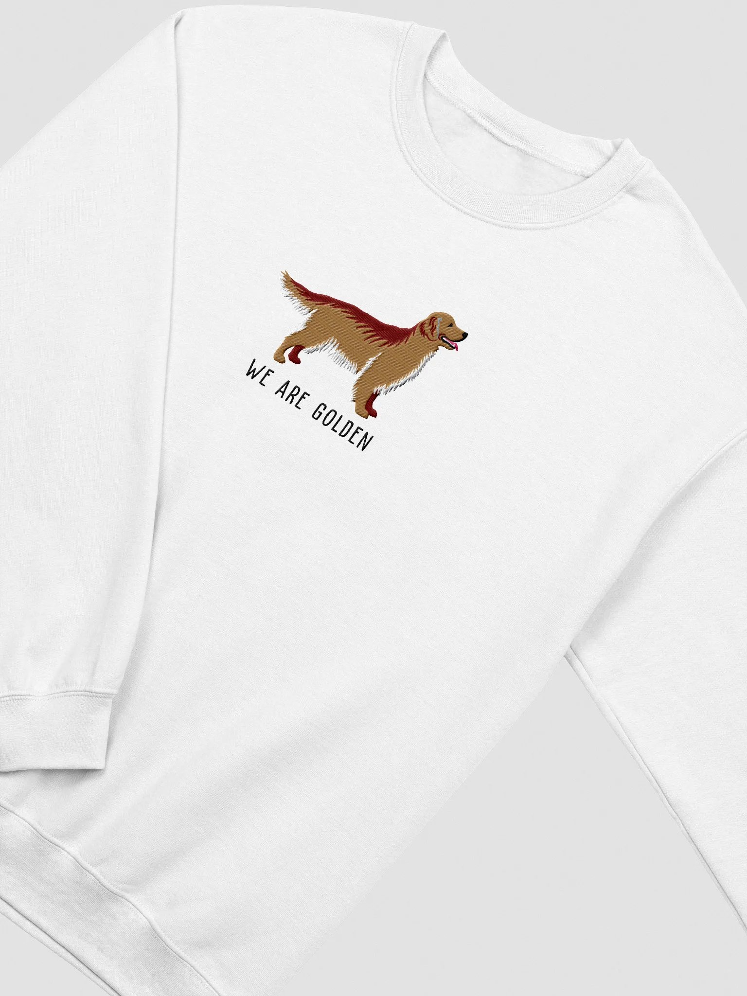 We Are Golden Sweatshirt (Embroidered) of a Golden Retriever product image (6)