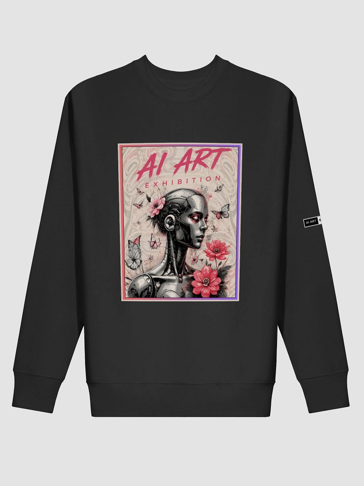 "AI ART EXHIBITION CYBER BLOOM" premium cotton sweatshirt product image (1)