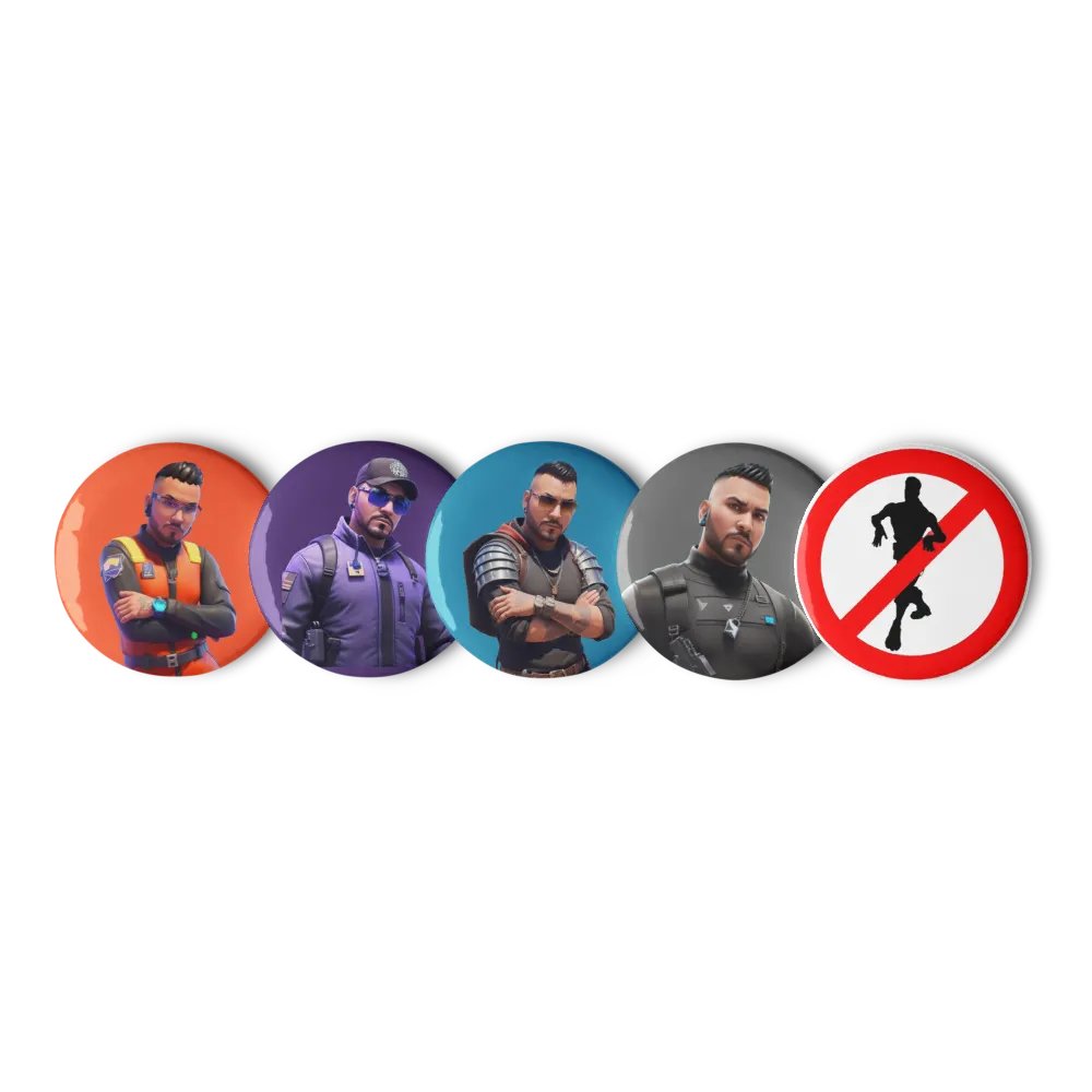 Fortnite Skin Pin Button Set (5-Piece) product image (1)