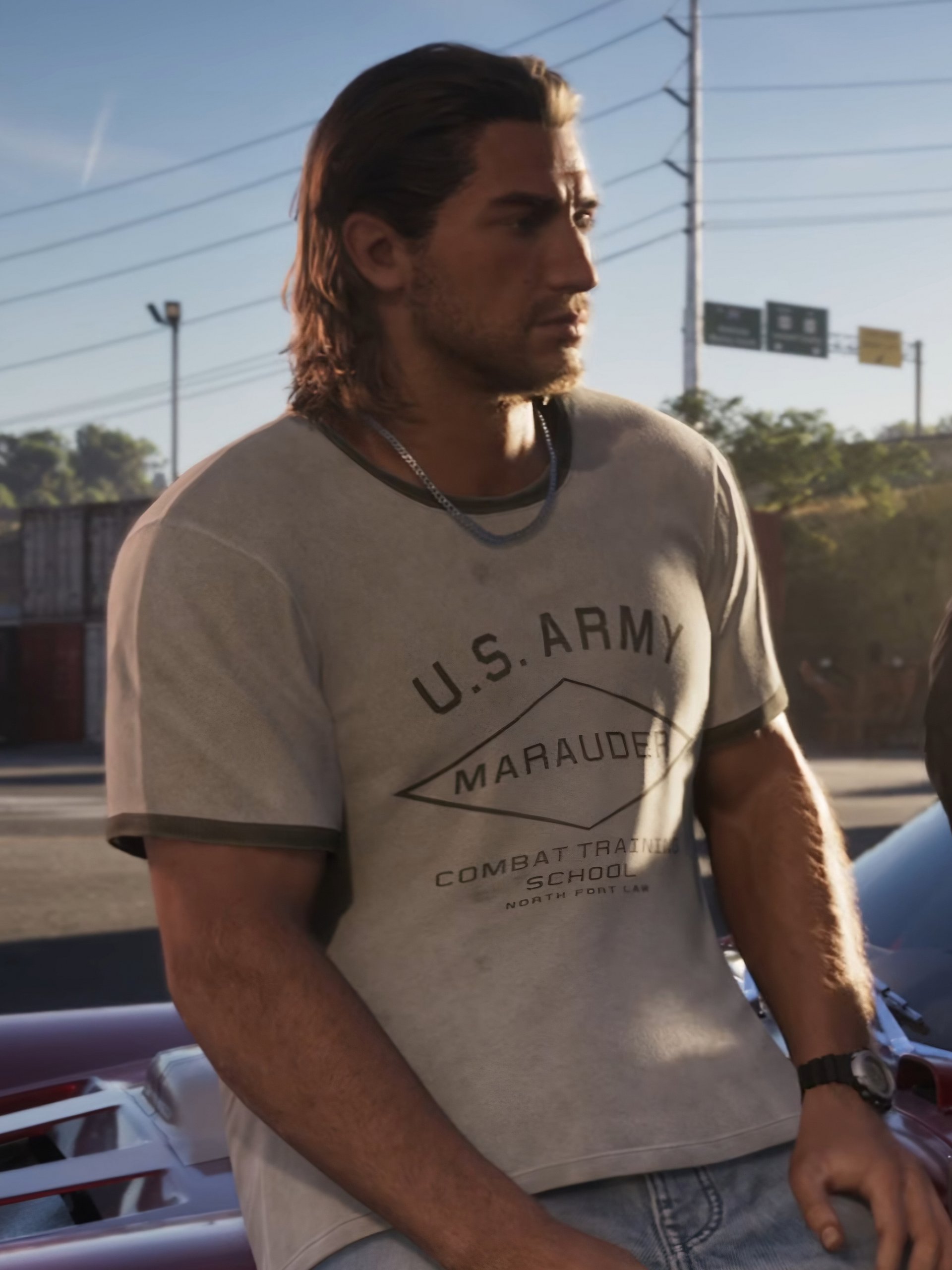GTA VI Jason US Army Marauder Ringer T-Shirt product image (30)