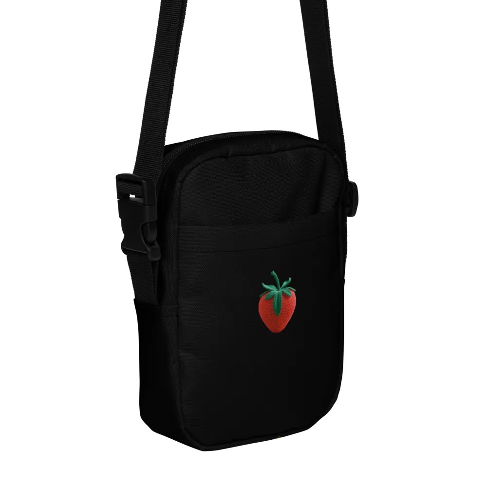 CozyAvocado Black Utility Crossbody Bag Strawberry #1 product image (1)