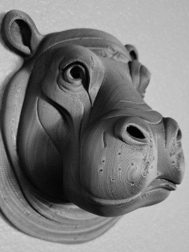 Wall Mounted Hippo Head - 3D Printed product image (7)