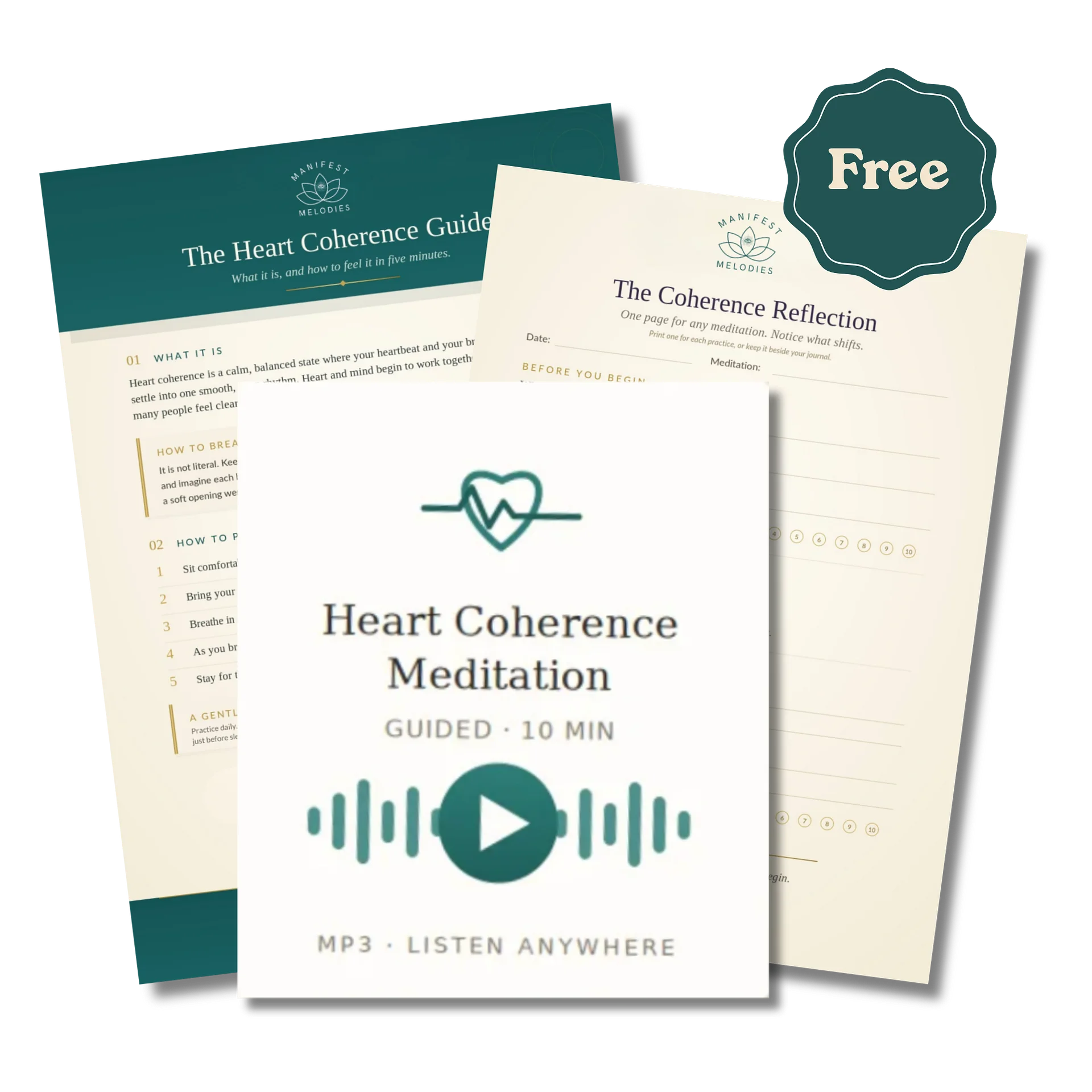 Free Heart Coherence Starter Kit | Guided Meditation + Coherence guide + Reflection Journal product image (1)
