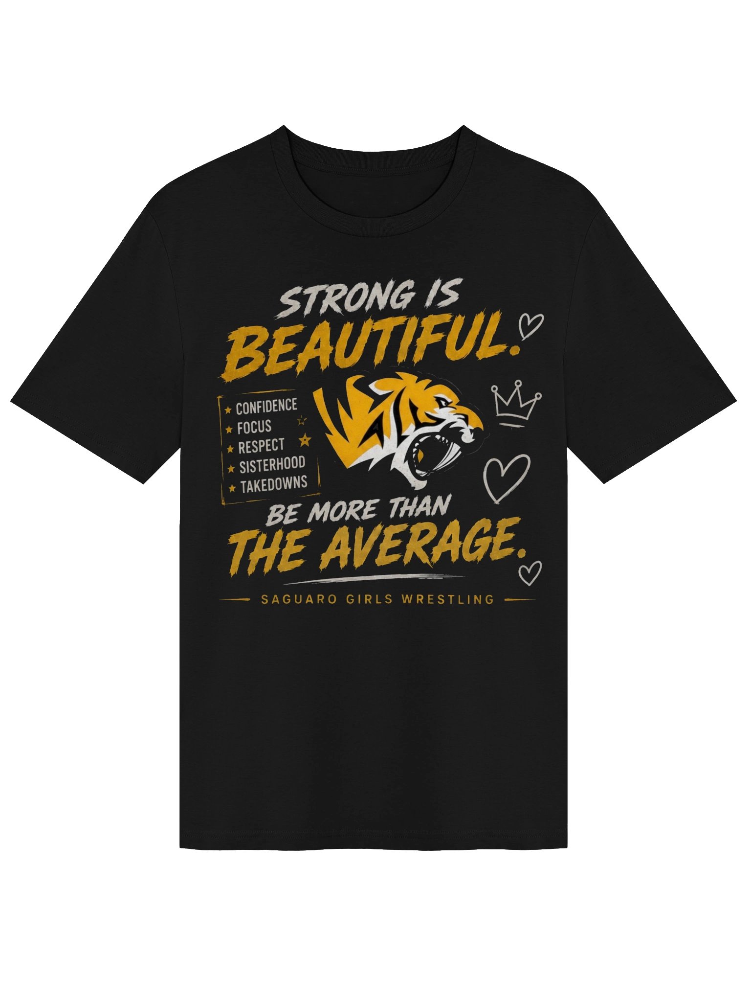 Strong Is Beautiful Saguaro Girls Wrestling Tee product image (1)