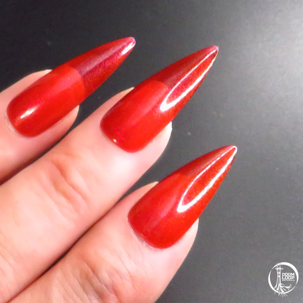 CLOSER THAN WE APPEAR - Shimmery Red Translucent Jelly Nail Polish product image (4)