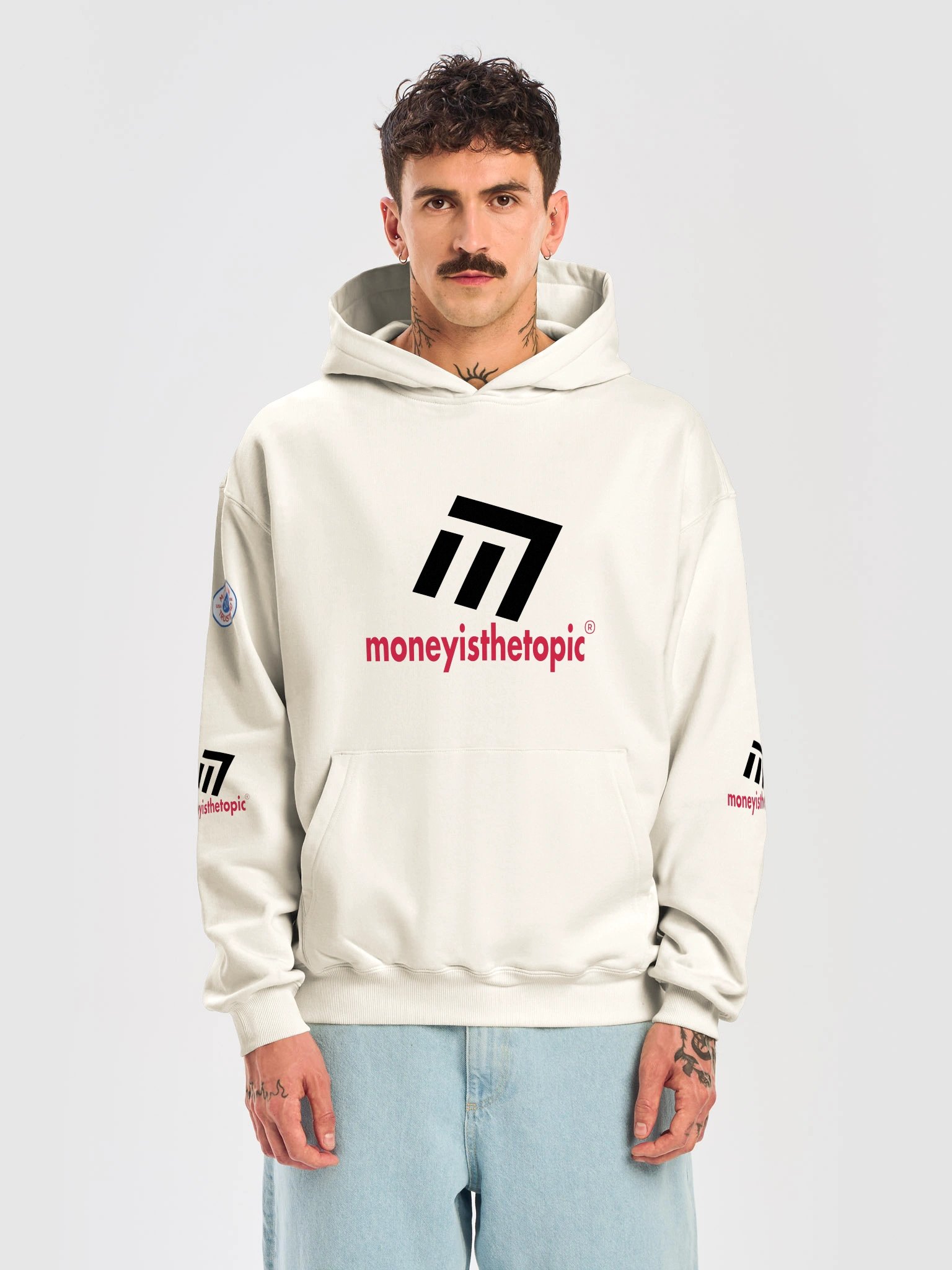 MONEY Club French-Terry Off-White Color Hoodie Unisex product image (5)