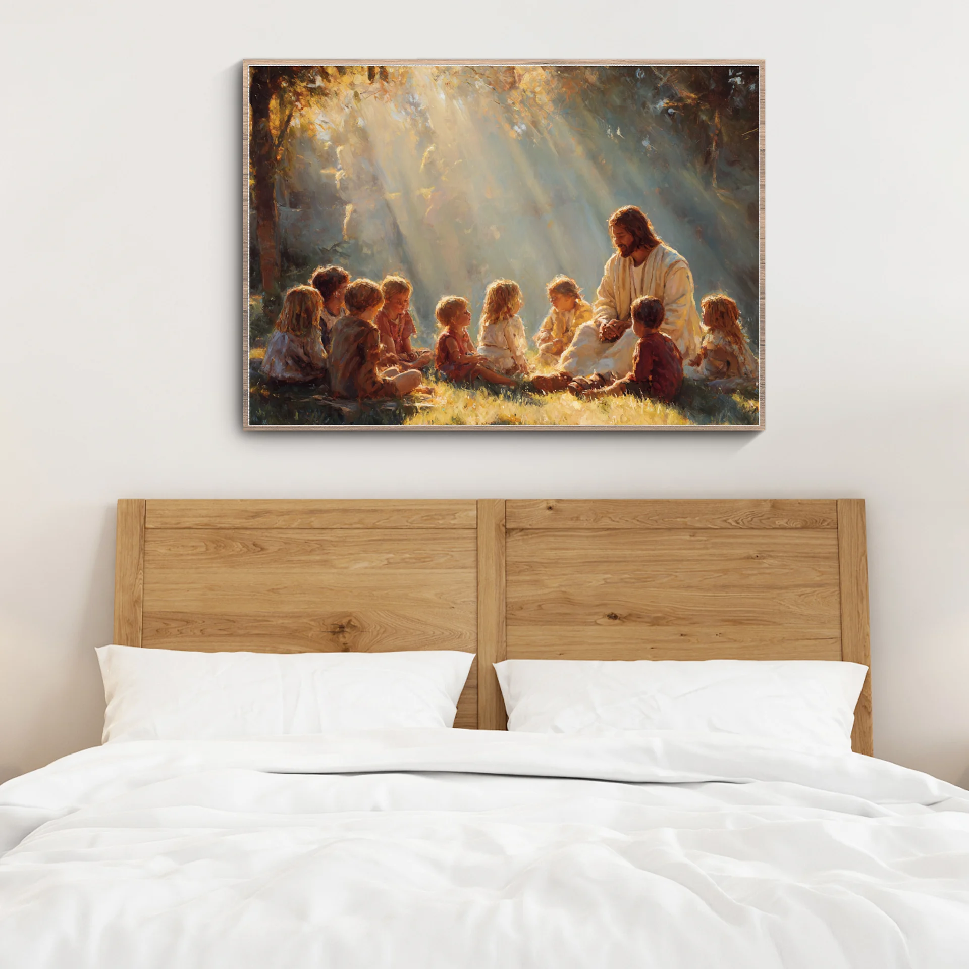 Jesus Teaching Children Print: Christian Nursery Wall Art (Digital Download) product image (1)