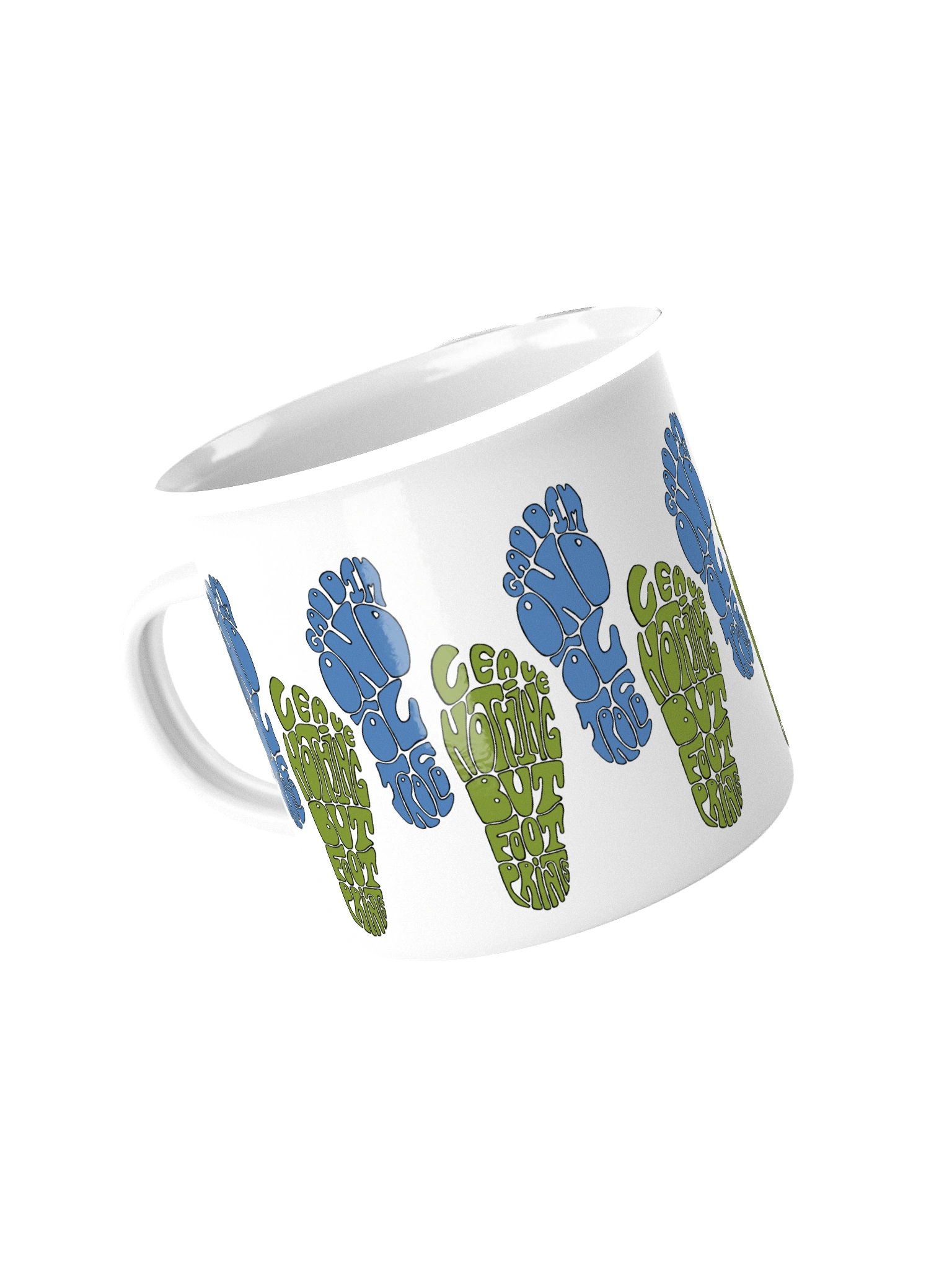Bilingual Footprints enamel mug product image (4)