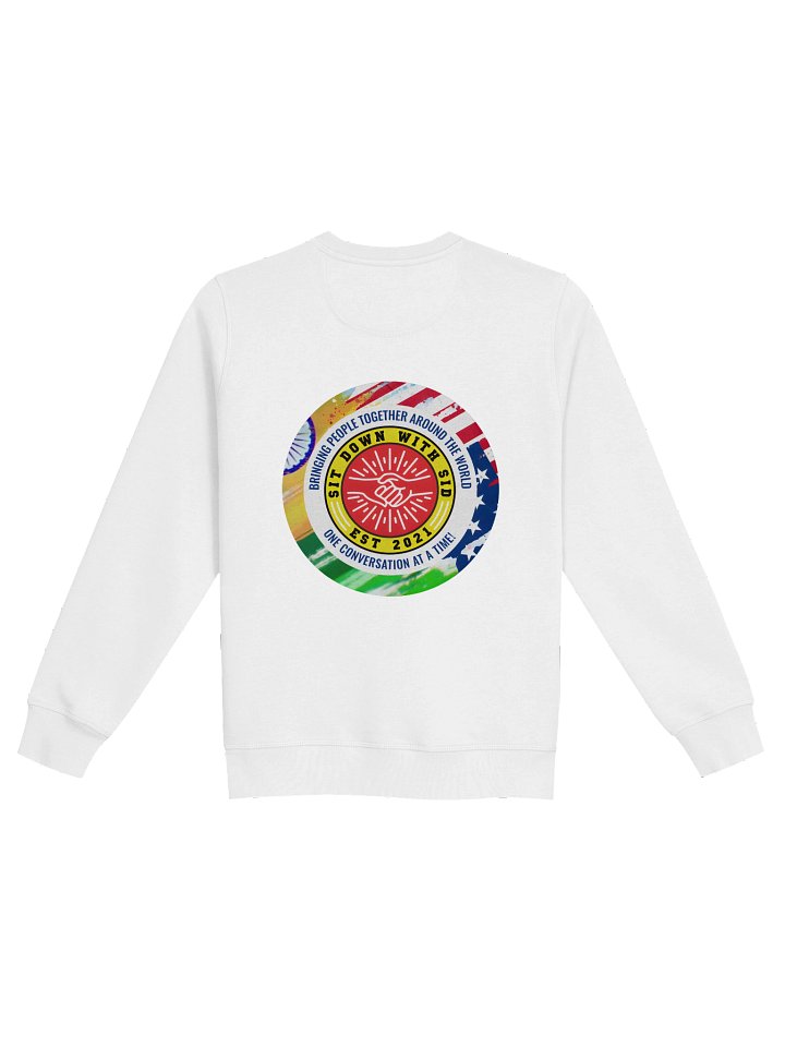 Sit Down With Sid Official Essential Organic Sweatshirt (Two-Sided) - White product image (2)