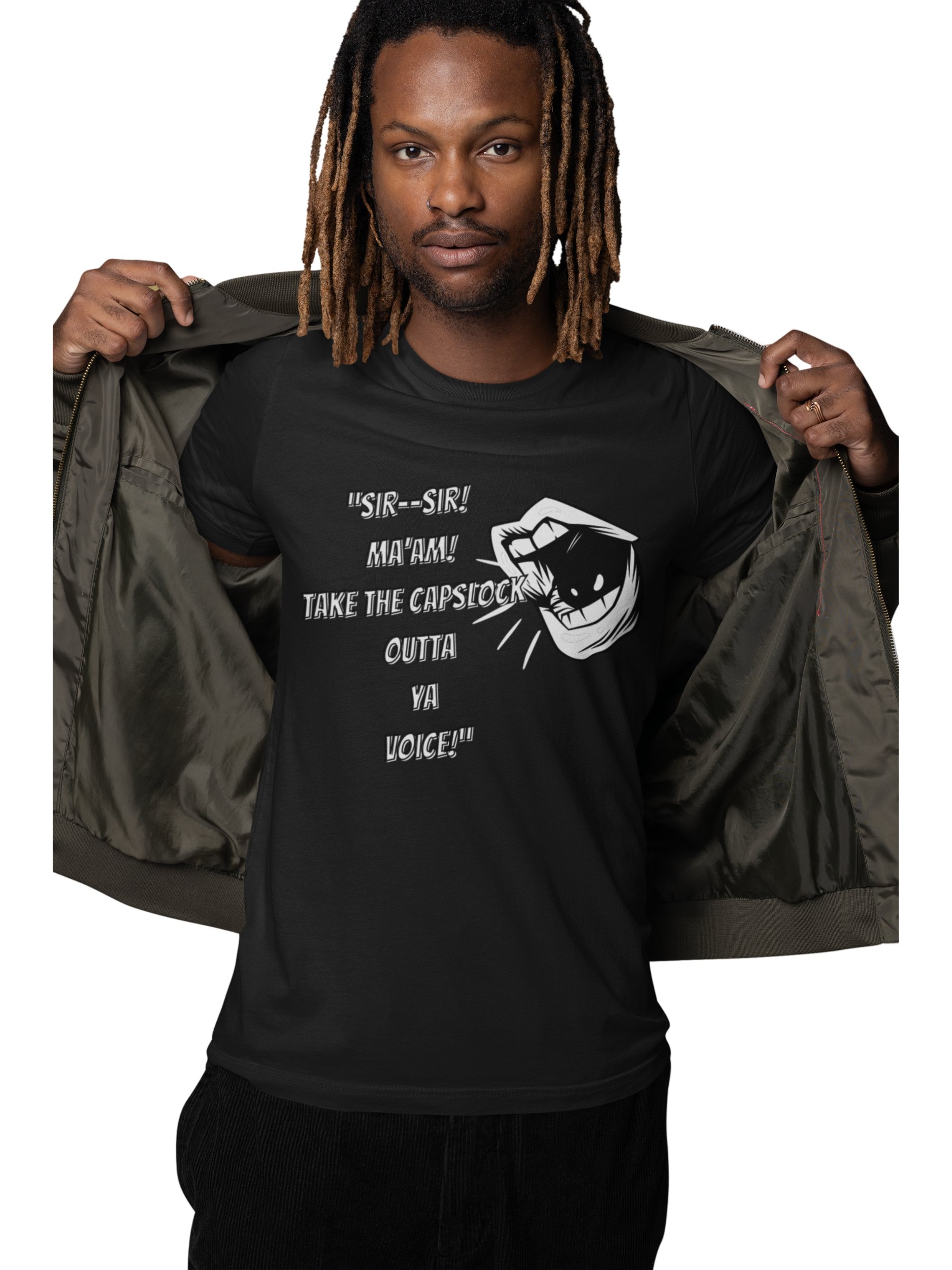 "Take The Caps Off" Dark T-shirt product image (2)