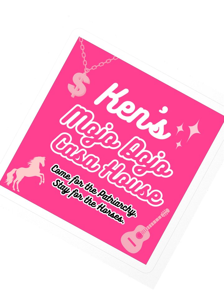 Barbie Movie Ken's Mojo Dojo Casa House Square Sticker product image (2)