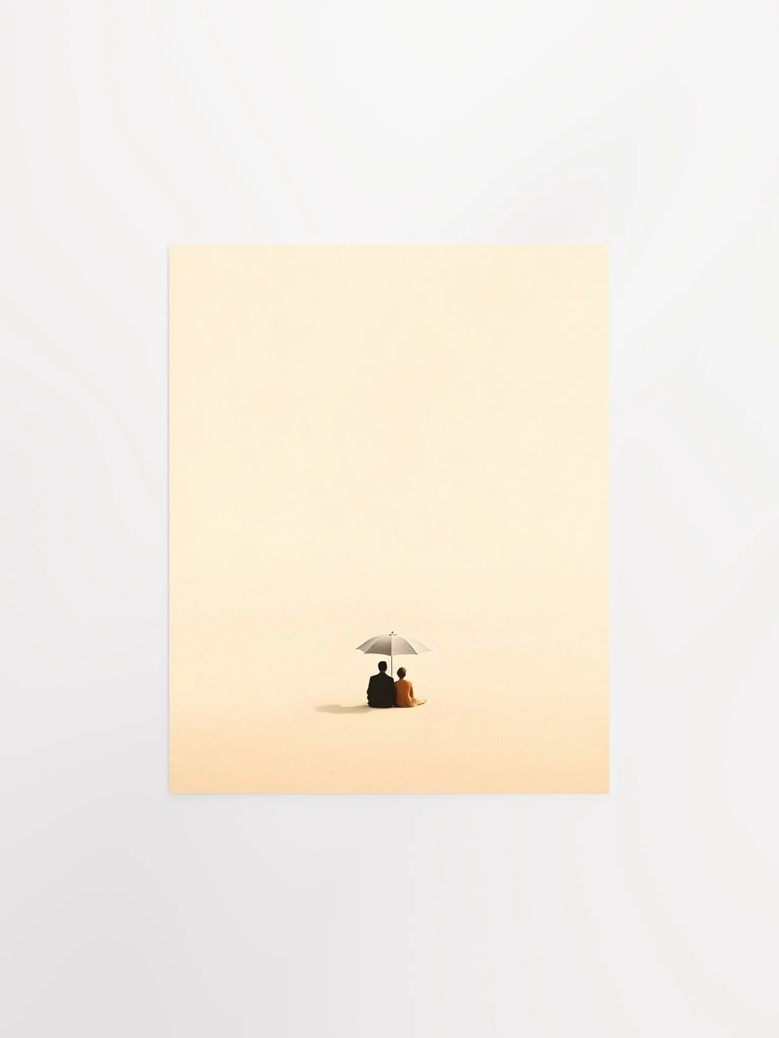 Couple Staring in the Desert Under an Umbrella product image (5)