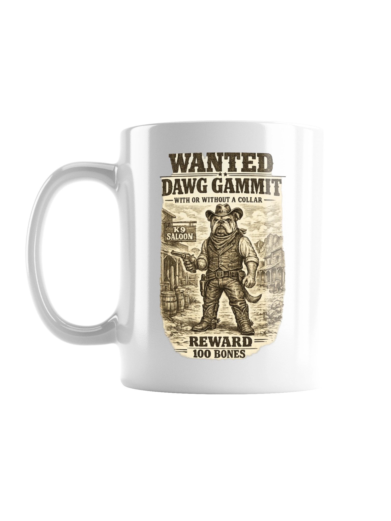 DAWG GAMMIT™ WANTED Bulldawg Mug product image (1)