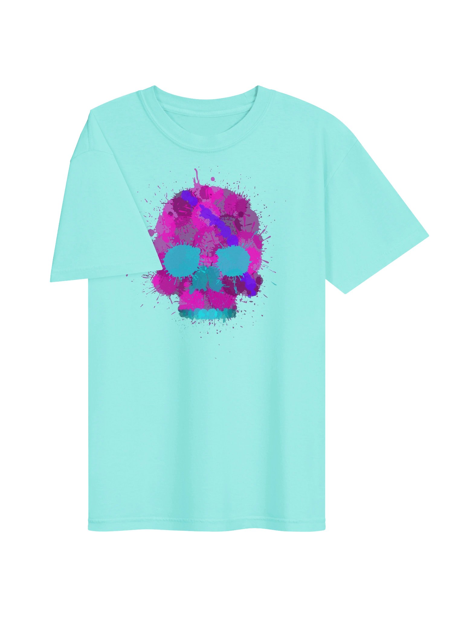 Pink Splatter Skull Tee product image (27)