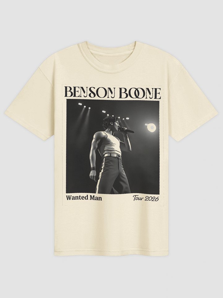 Benson Boone Tour 2026 Shirt, Vintage Wanted Man Concert Tee product image (2)