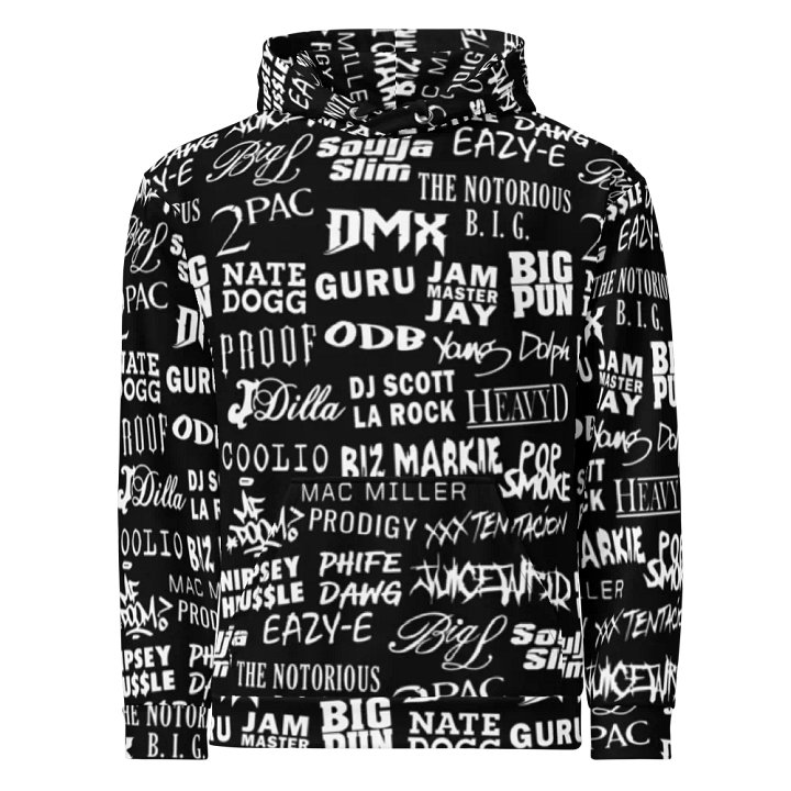 Never Forget - Hip-Hop Artists - BLACK - Unisex Hoodie product image (2)