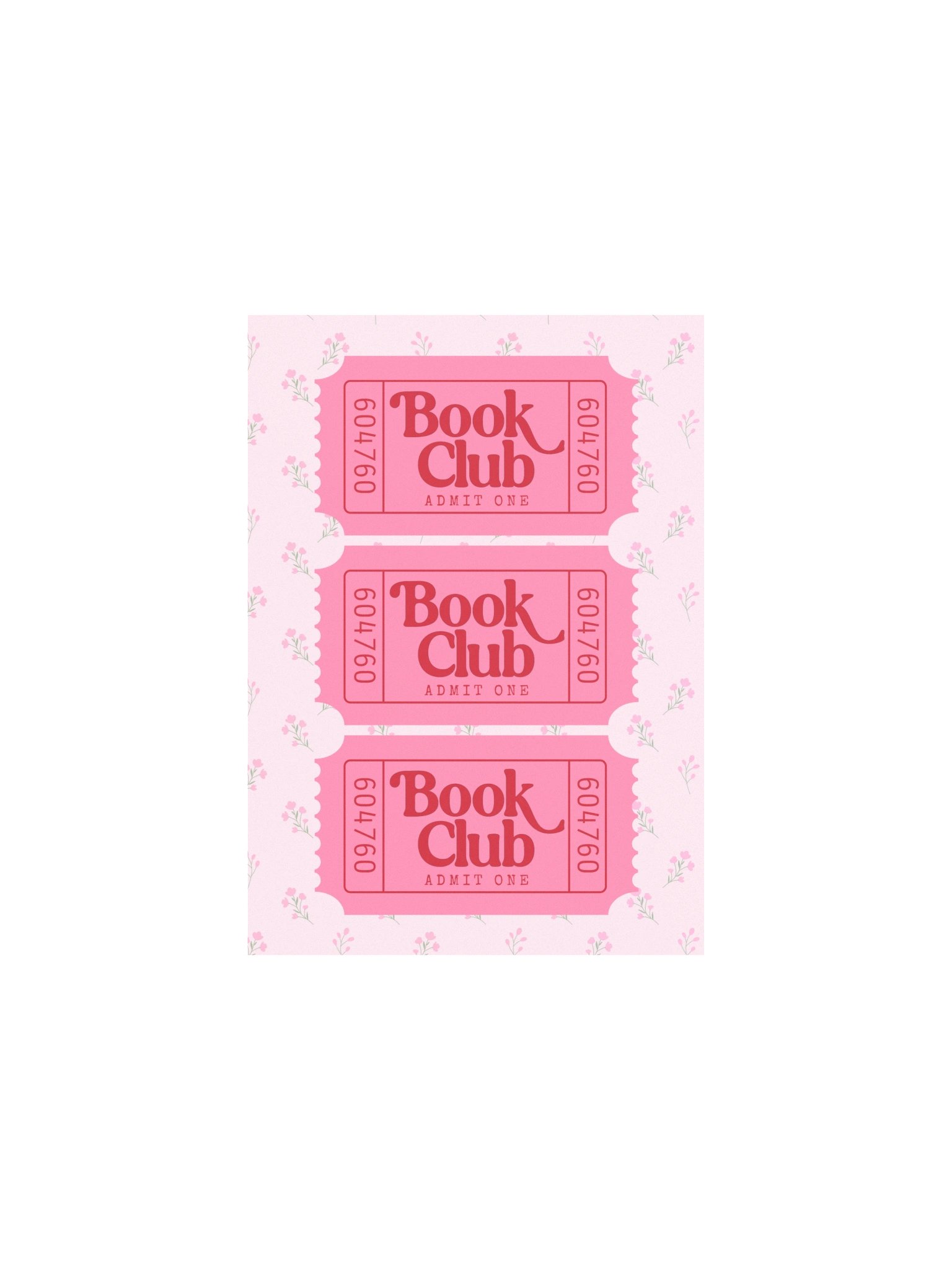 Book Club Ticket Poster | Granny Chic - Pink product image (2)