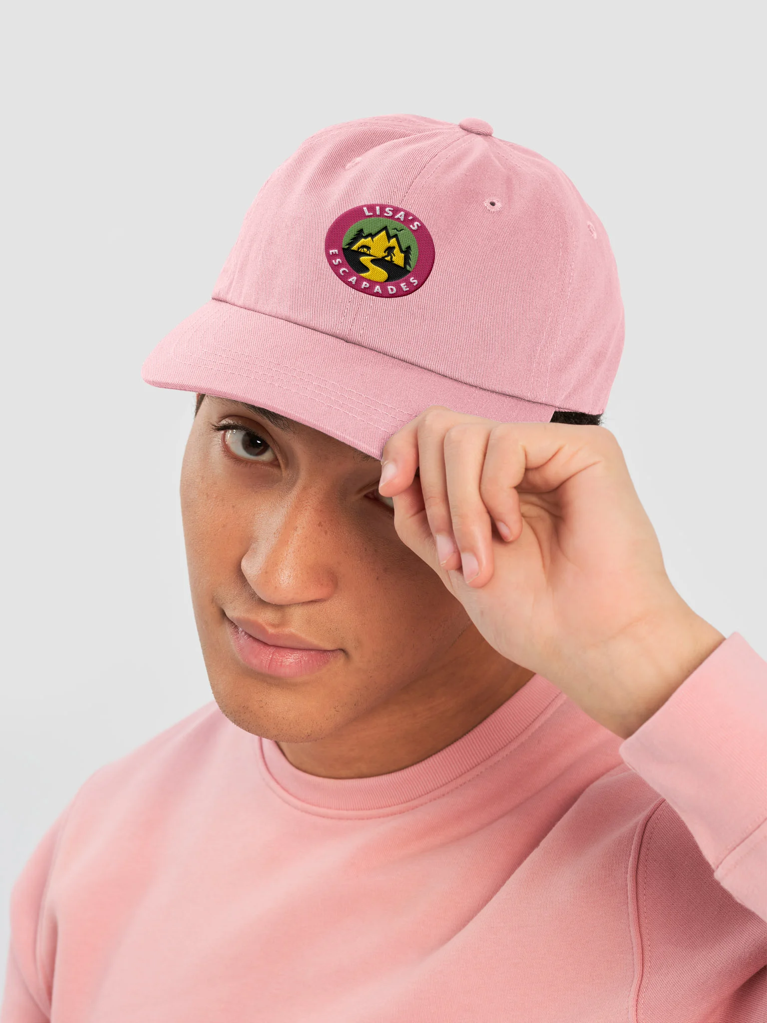 Lisa’s Escapades Pink Logo Bigfoot Dad Hat product image (1)