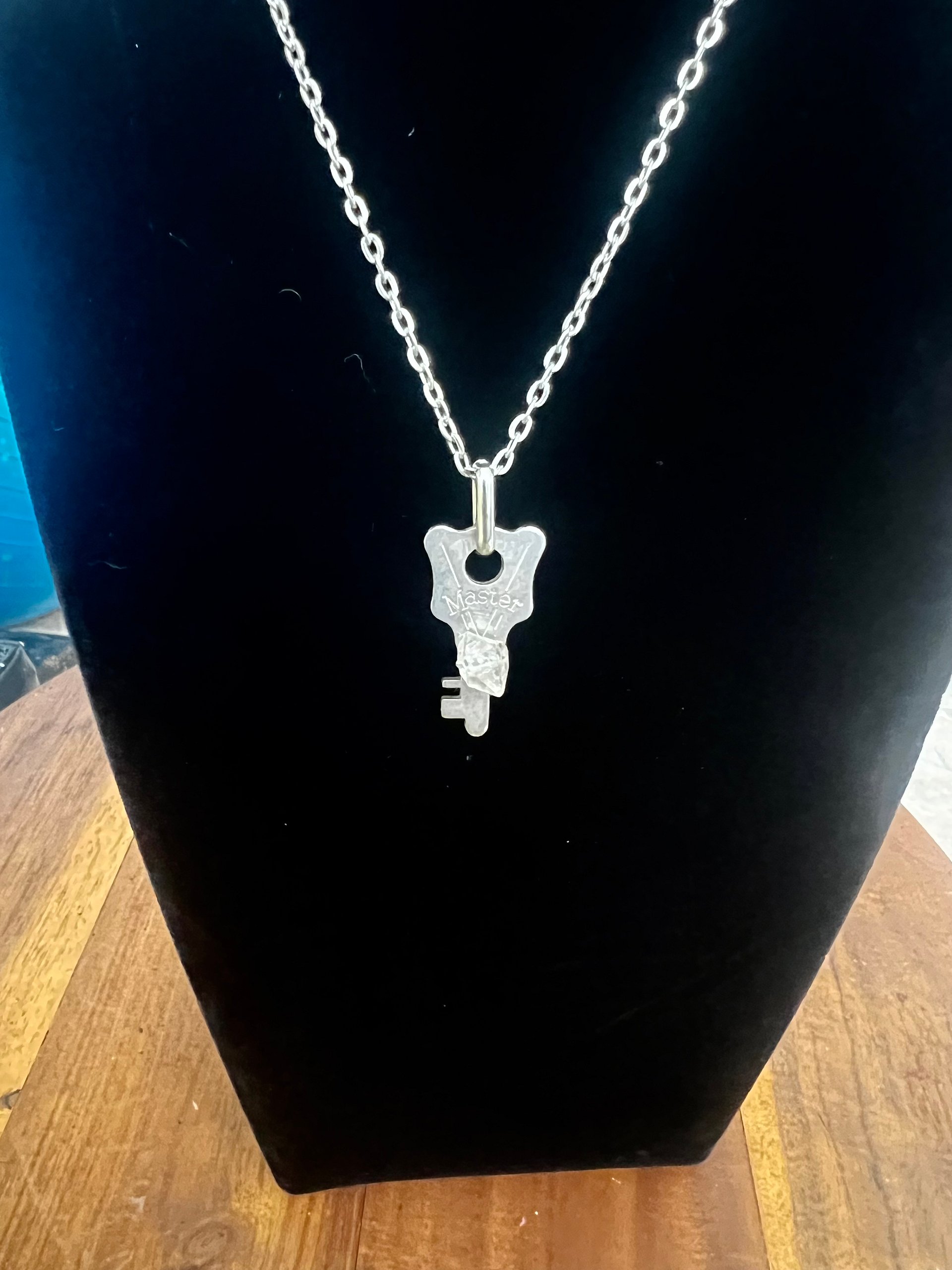 Vintage Master Key and Herkimer Necklace product image (1)