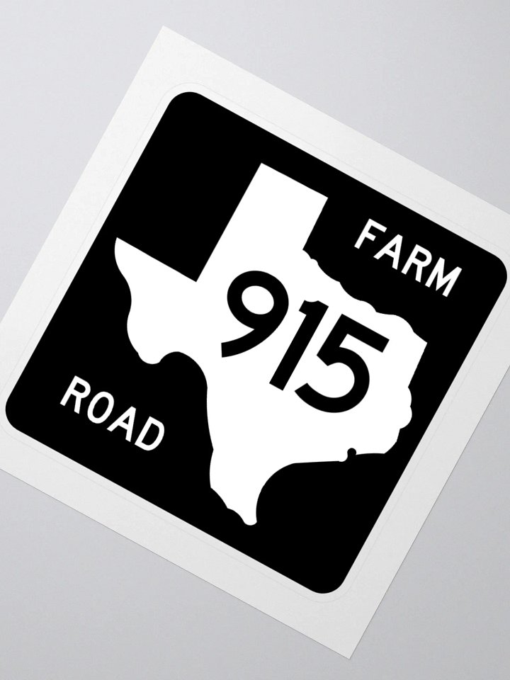 Texas Farm Road Sign FM 915 Sticker product image (2)