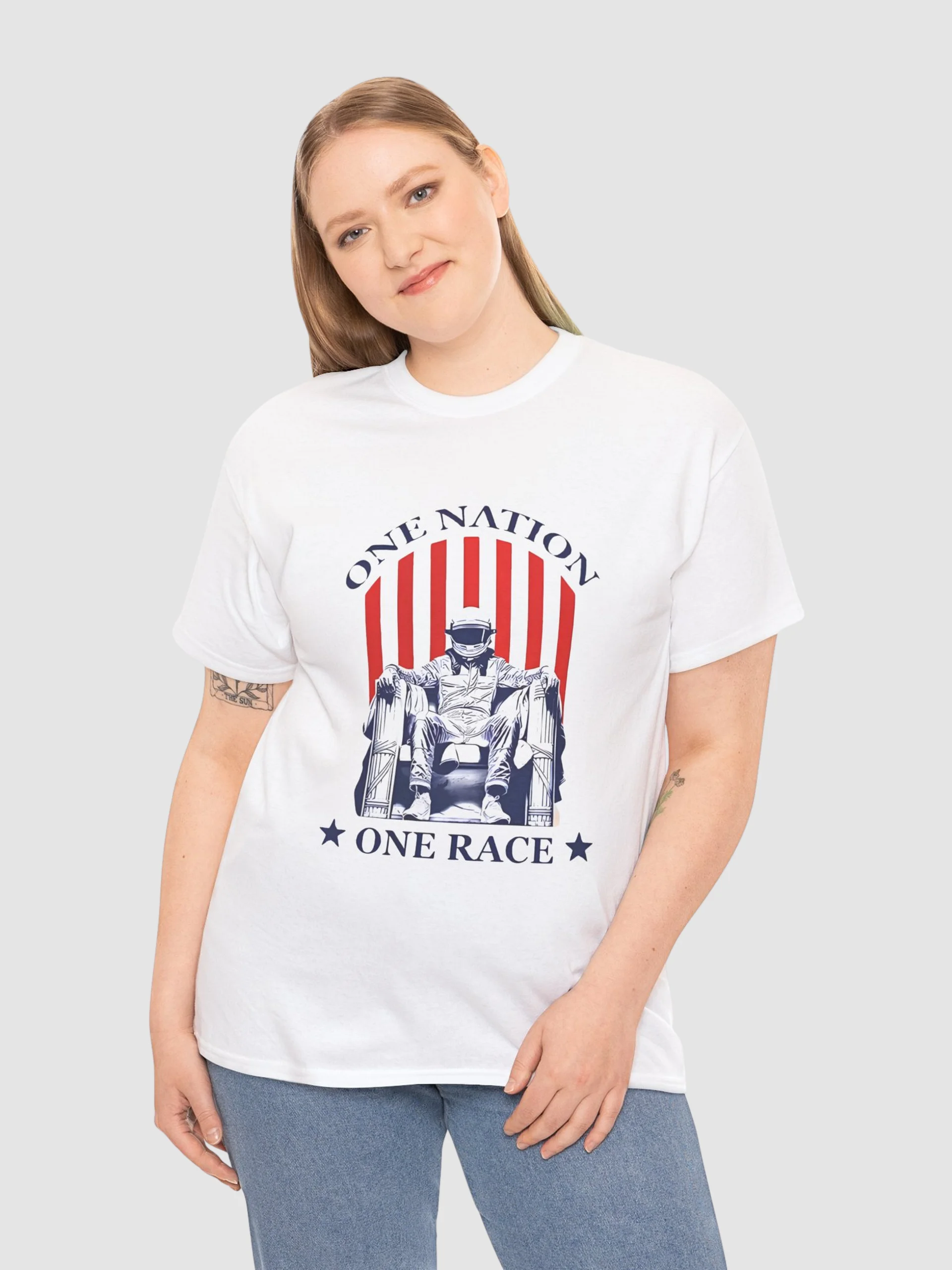 One Nation One Race Oversized Shirt product image (1)