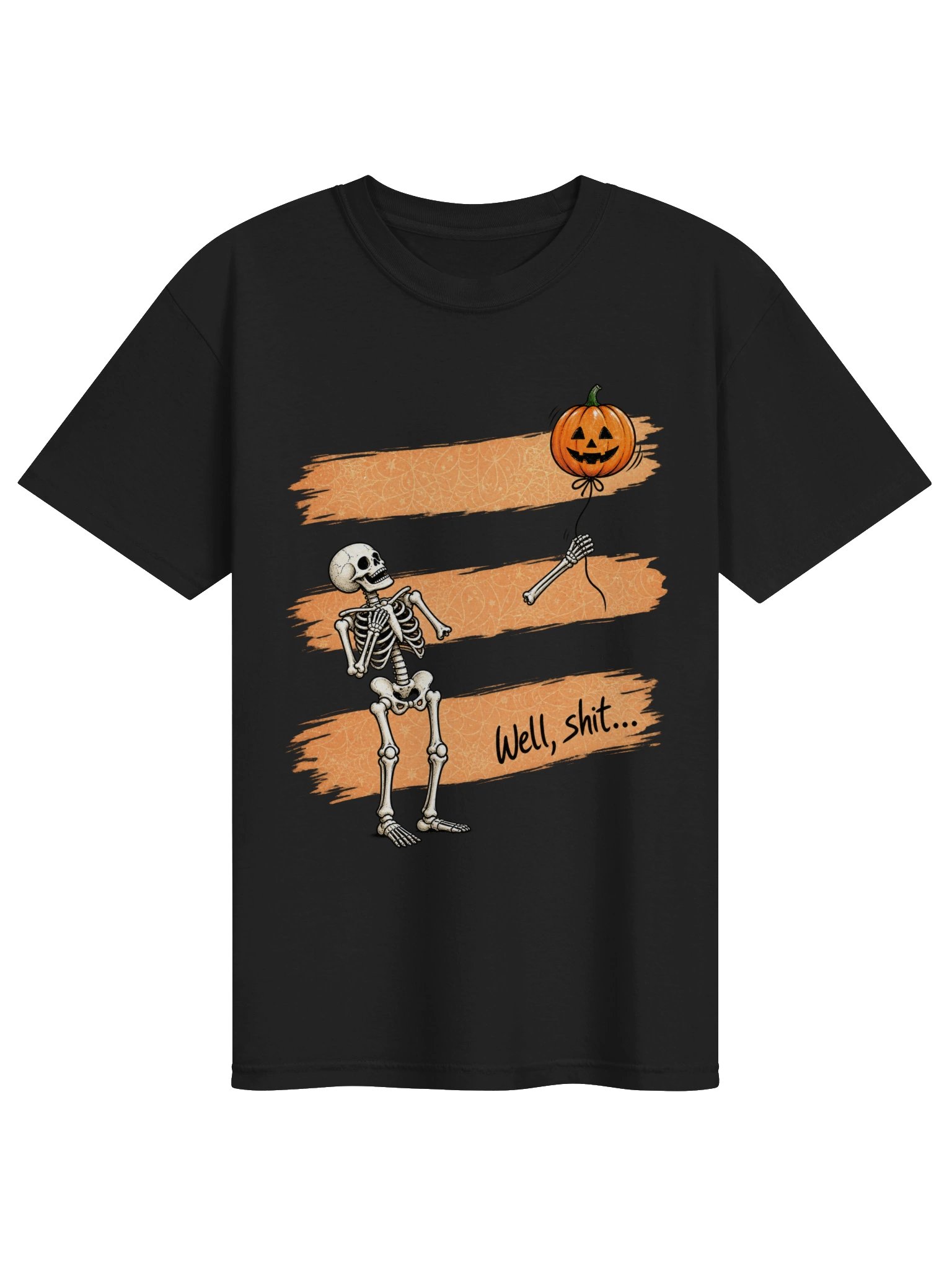 Funny Skeleton Halloween Shirt, Pumpkin Balloon T-Shirt, Spooky Halloween Graphic Tee product image (1)