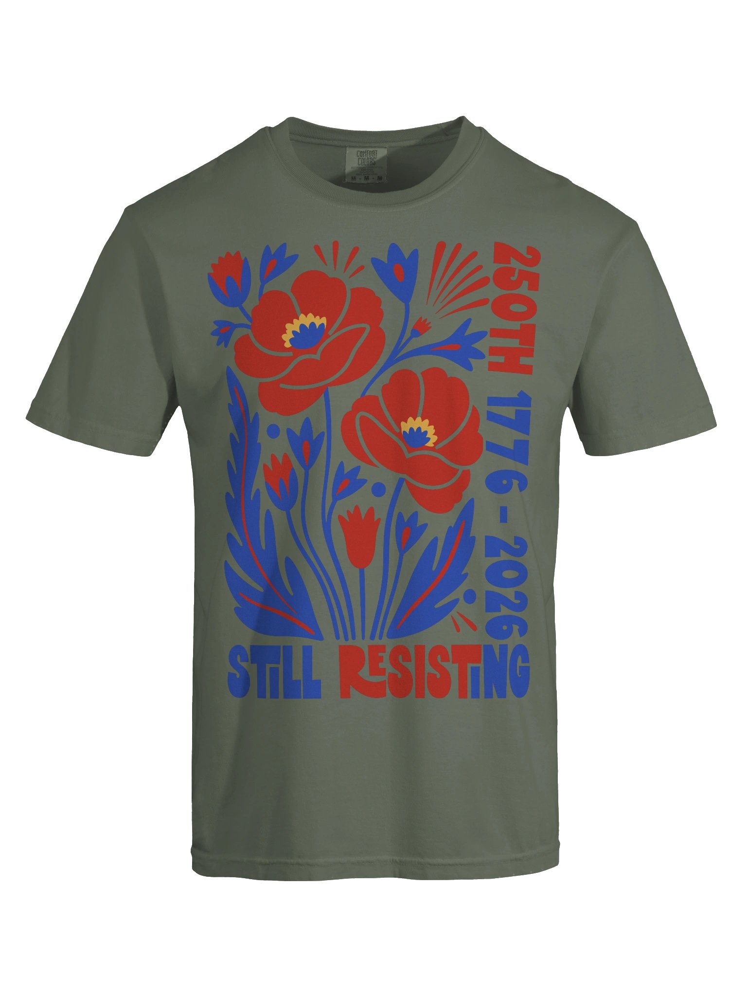 Still Resisting Boho Astract Poppies, 250th Bday Shiirt product image (75)