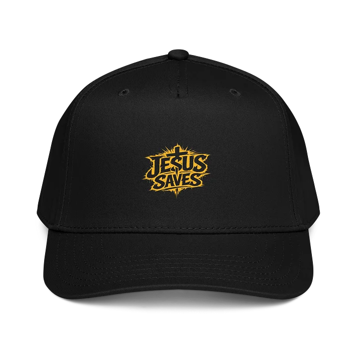 Jesus Saves Baseball Cap (yellow text) product image (1)