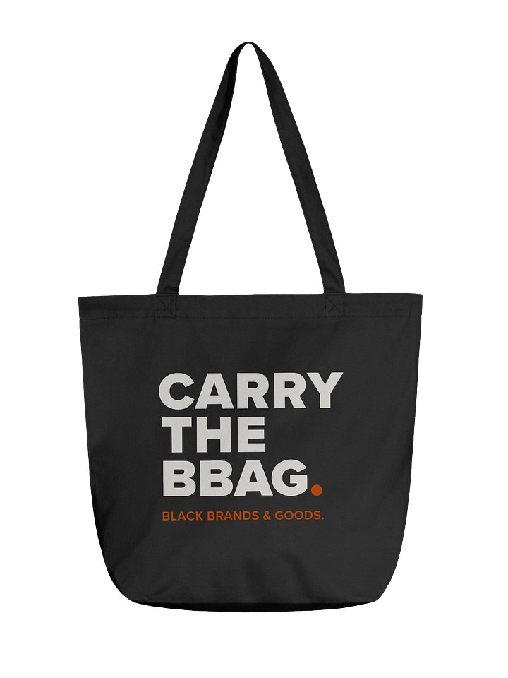 CARRY THE BBAG. Black Canvas Tote product image (1)