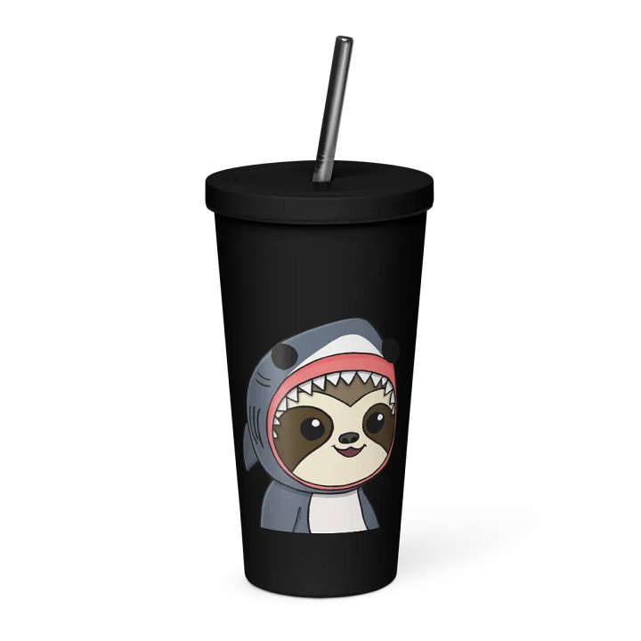 Insulated Tumbler with a Straw - Shark product image (1)
