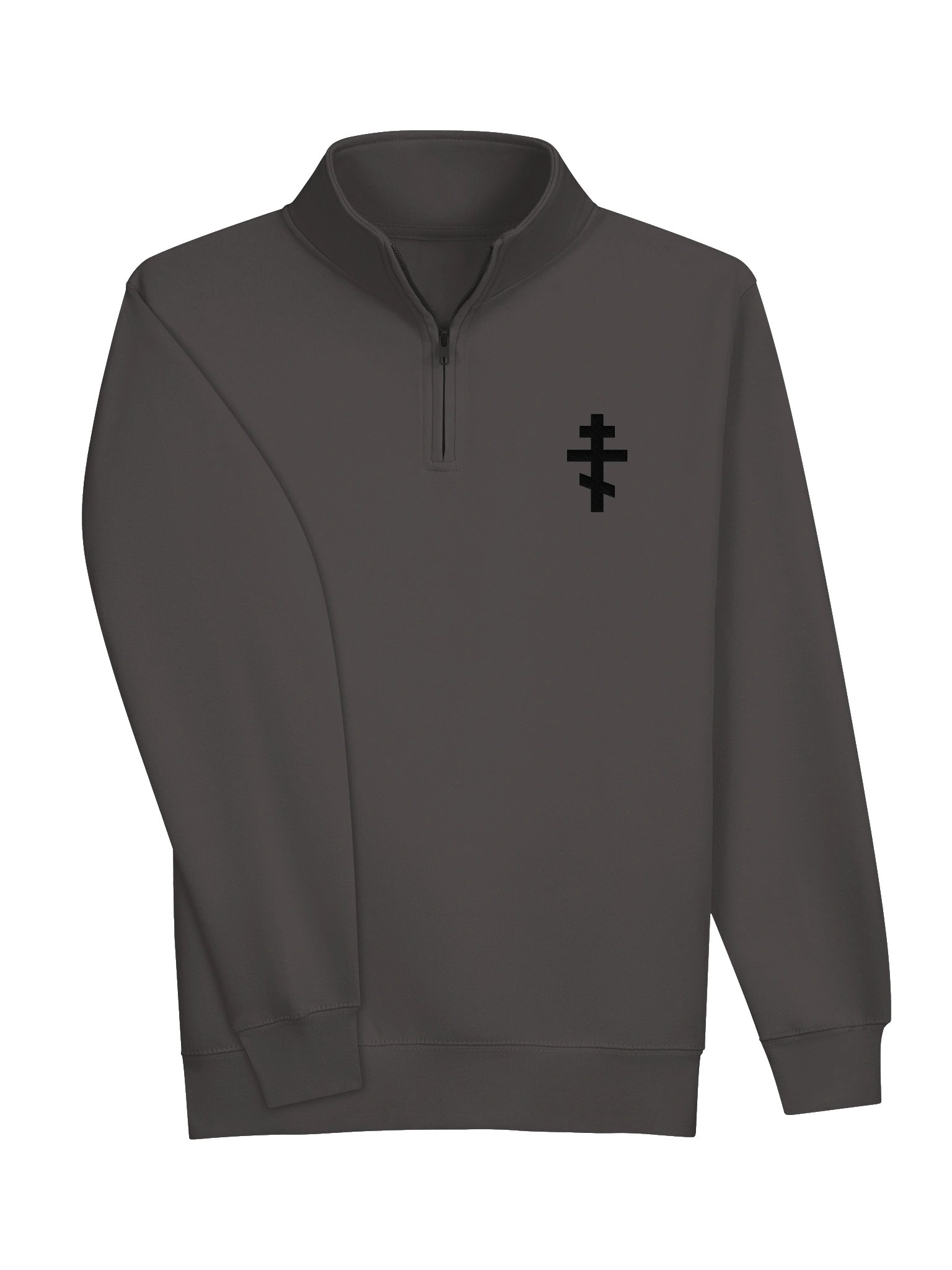 Orthodox Cross Embroidered Quarter-Zip Sweatshirt product image (11)