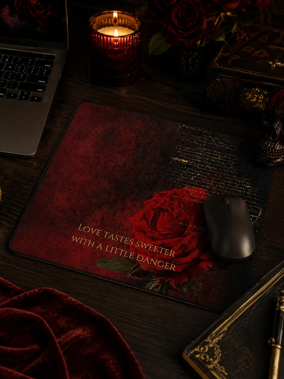Crimson Reverie Desk Mouse Pad product image (1)