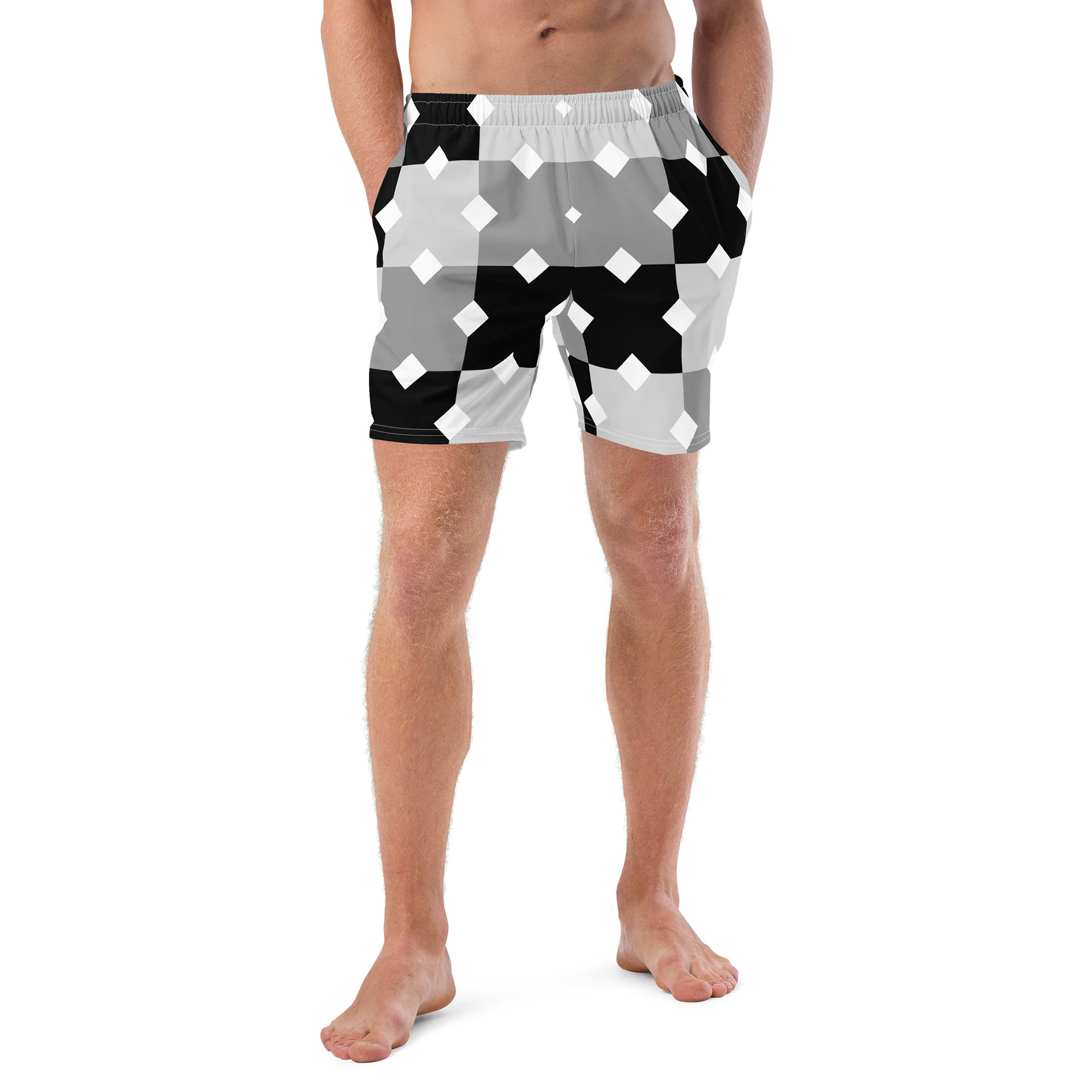 His House Mens Swimsuit - Monochrome Mosaic product image (4)