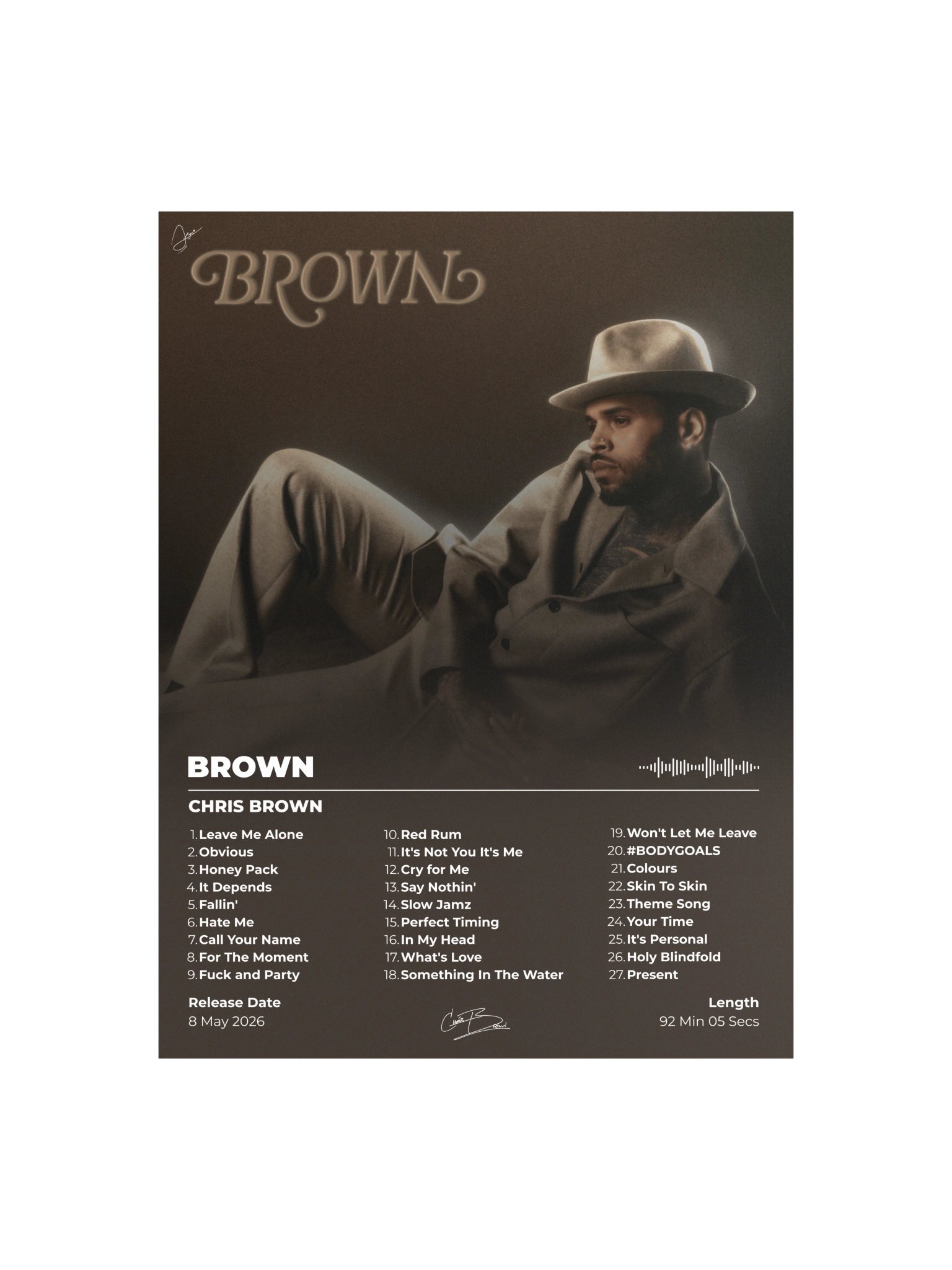 BROWN Chris Brown Album Poster product image (2)