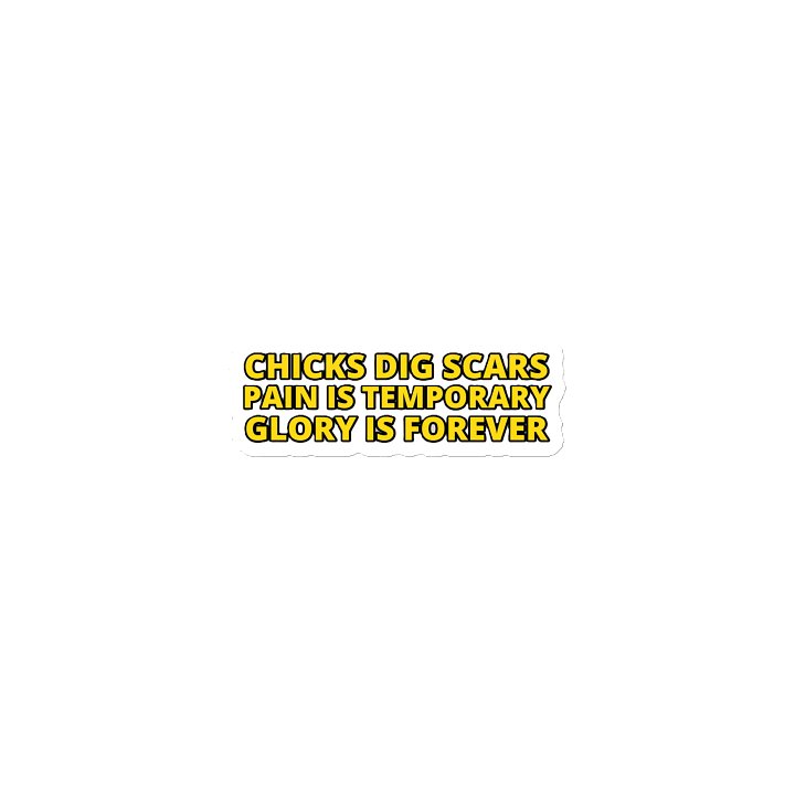 CHICKS DIG SCARS, PAIN IS TEMPORARY, GLORY IS FOREVER product image (1)