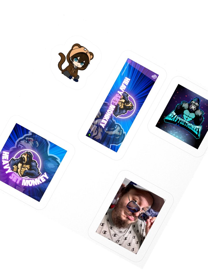 Heavy Set Monkey Kiss Cut Stickers product image (5)
