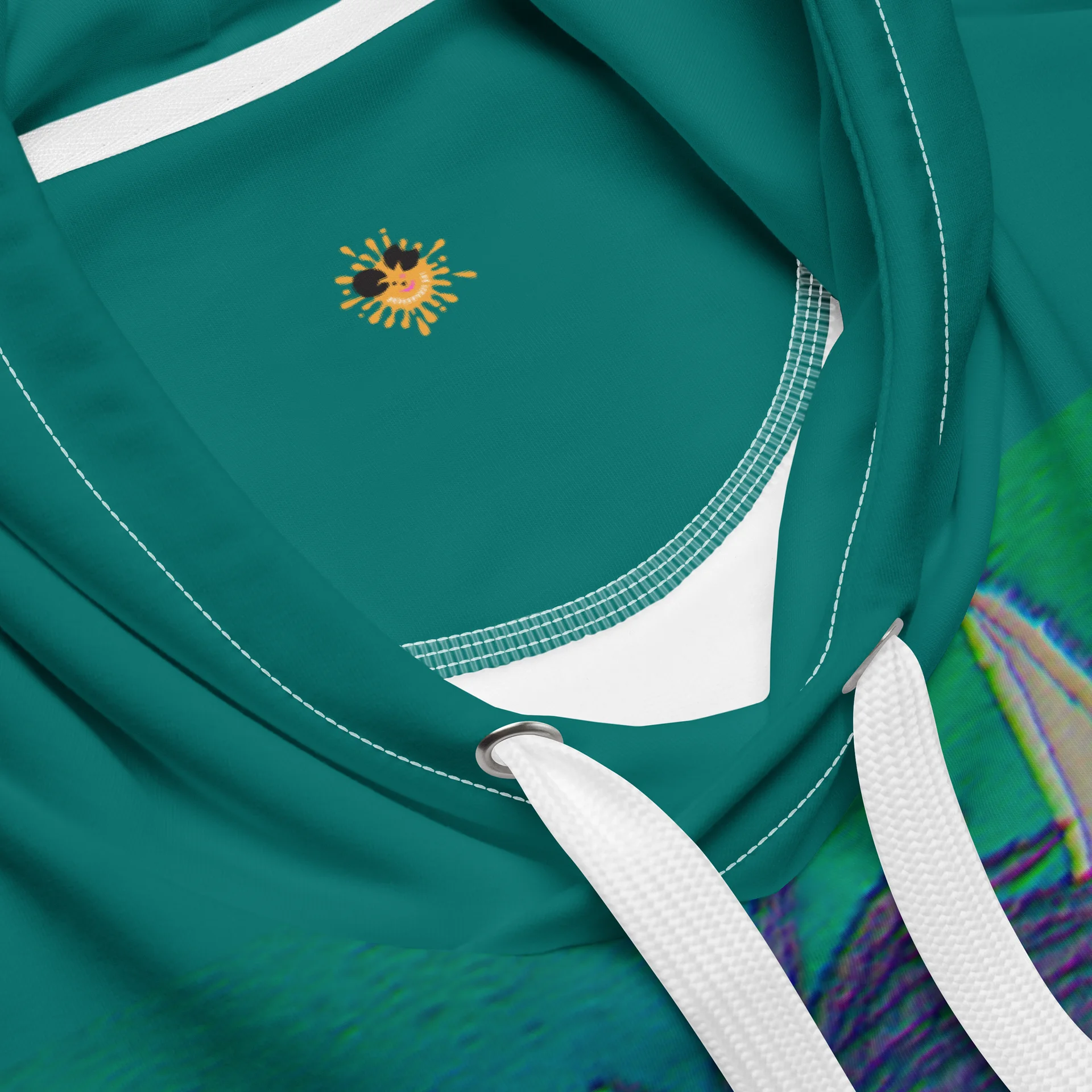 Maceo Thinks Calmly All-Over Print Recycled Unisex Hoodie product image (4)