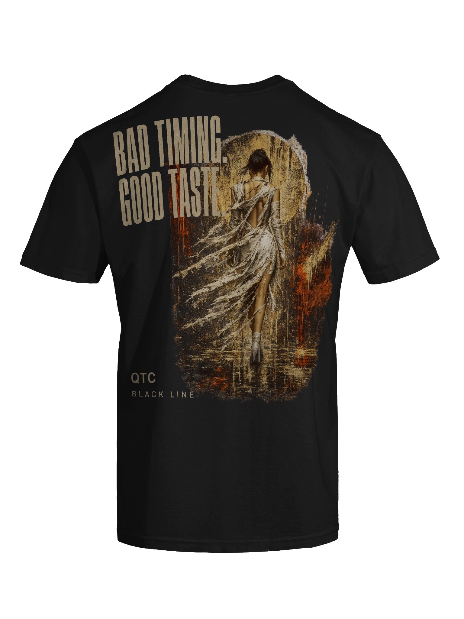 QTC — Bad Timing. Good Taste. Tee | Black Line product image (7)