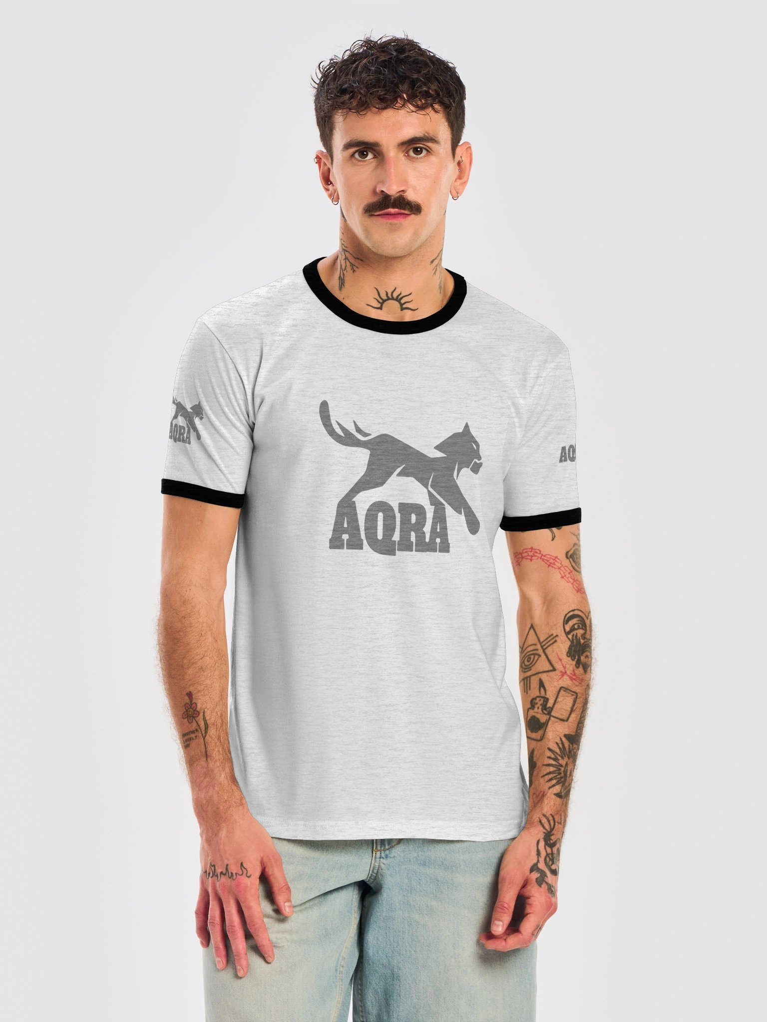 AQRA Vintage Contrast Trim Ringer T-Shirt product image (1)