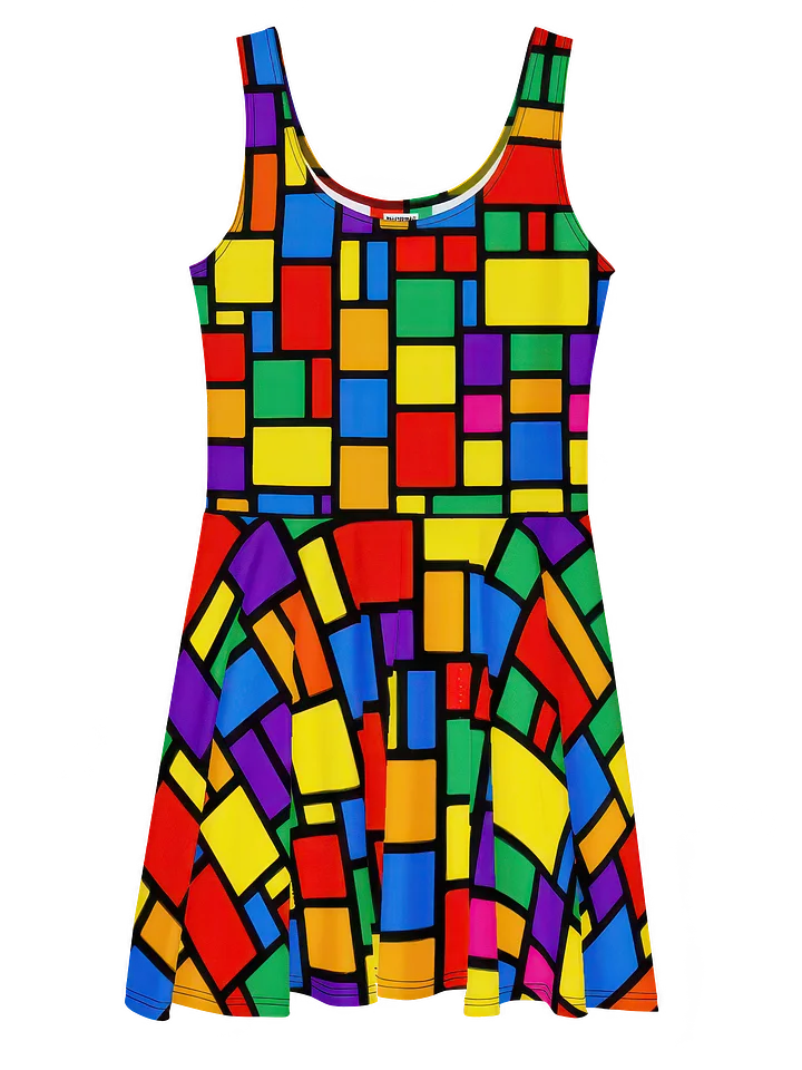 Color Block Geometric Art Dress product image (2)