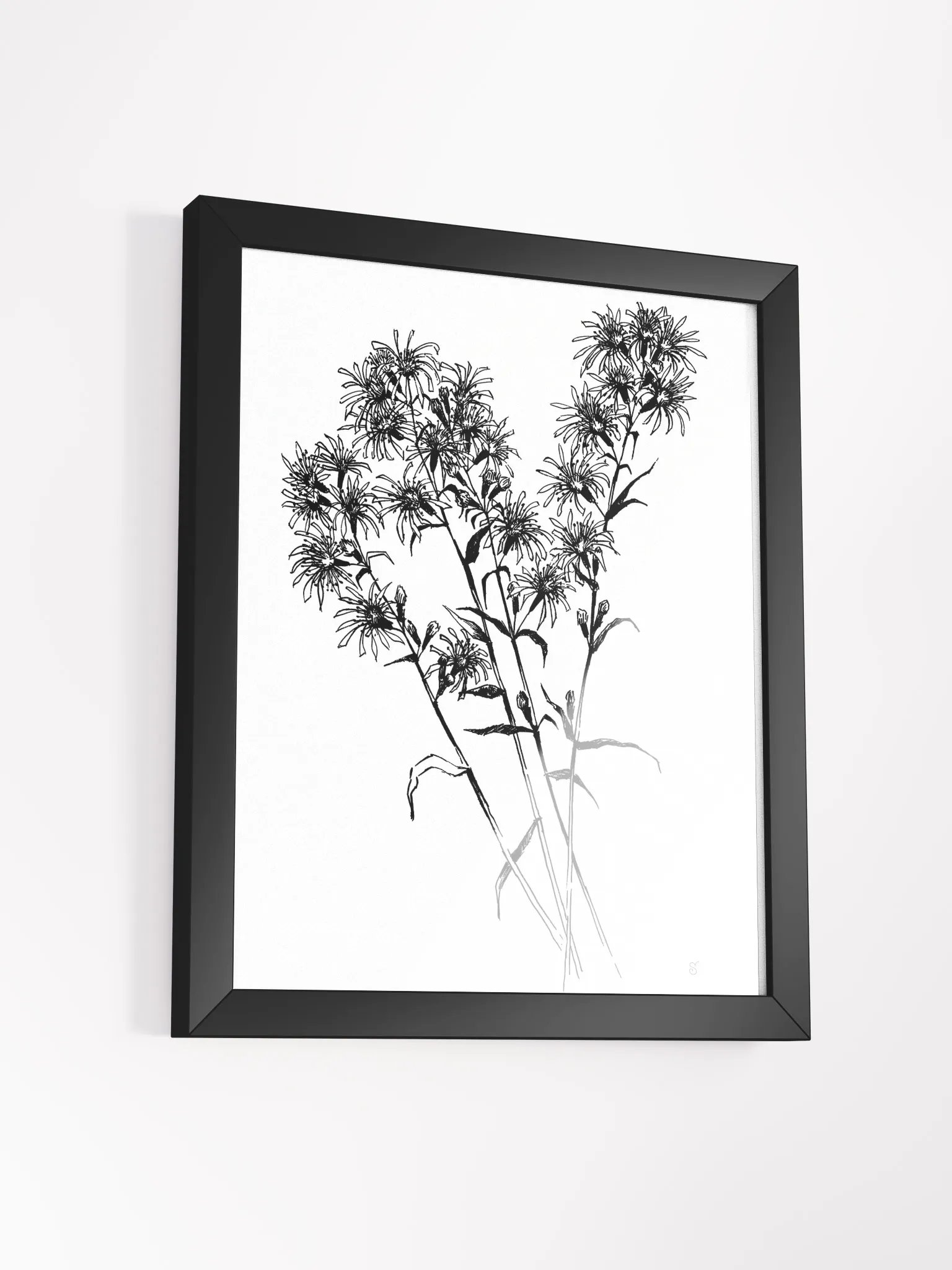 Elegant Botanical Line Art Poster - Bouquet Flowers product image (21)