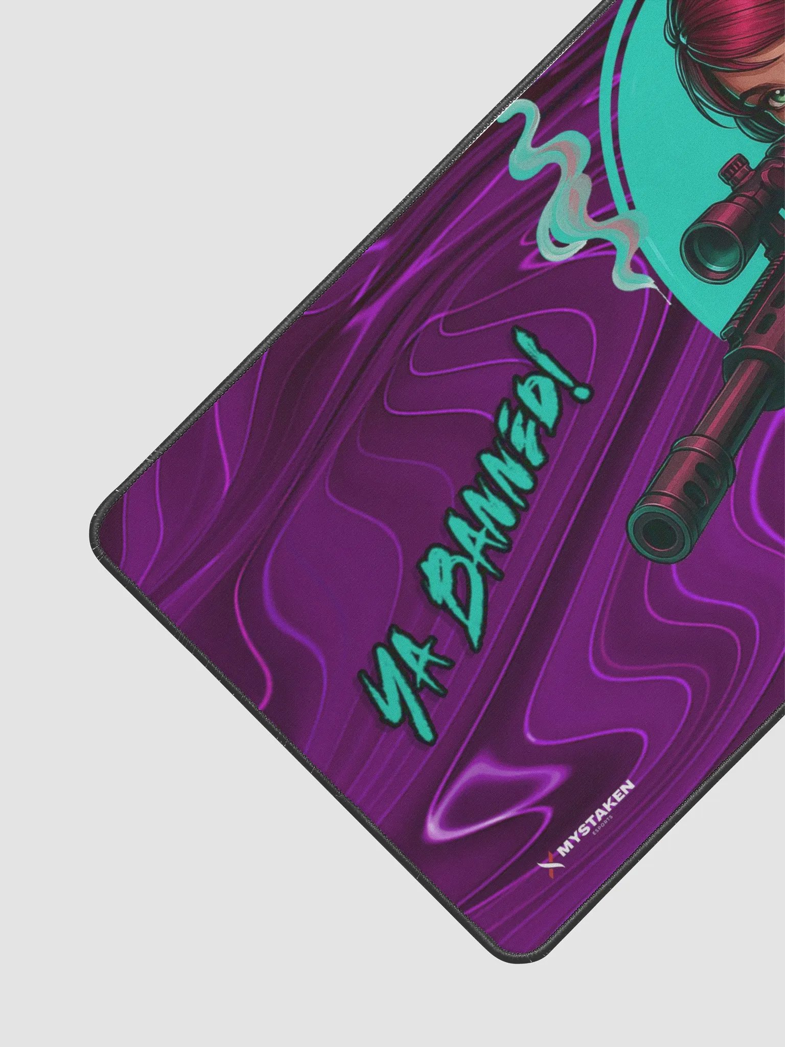 MsDevilishxo Mouse Mat: Ya Banned! 12" x 22" product image (2)