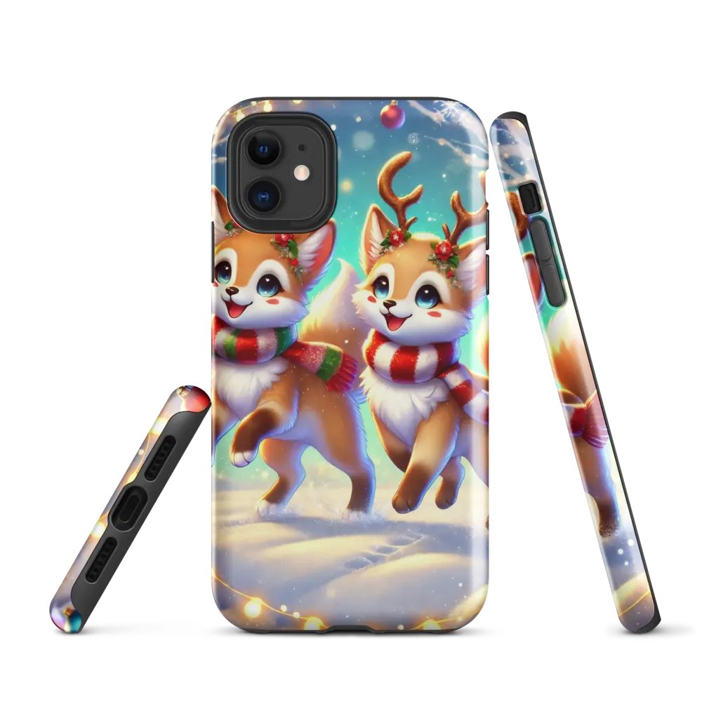 Festive Fox Friends iPhone Tough Case – Holiday Spirit product image (1)