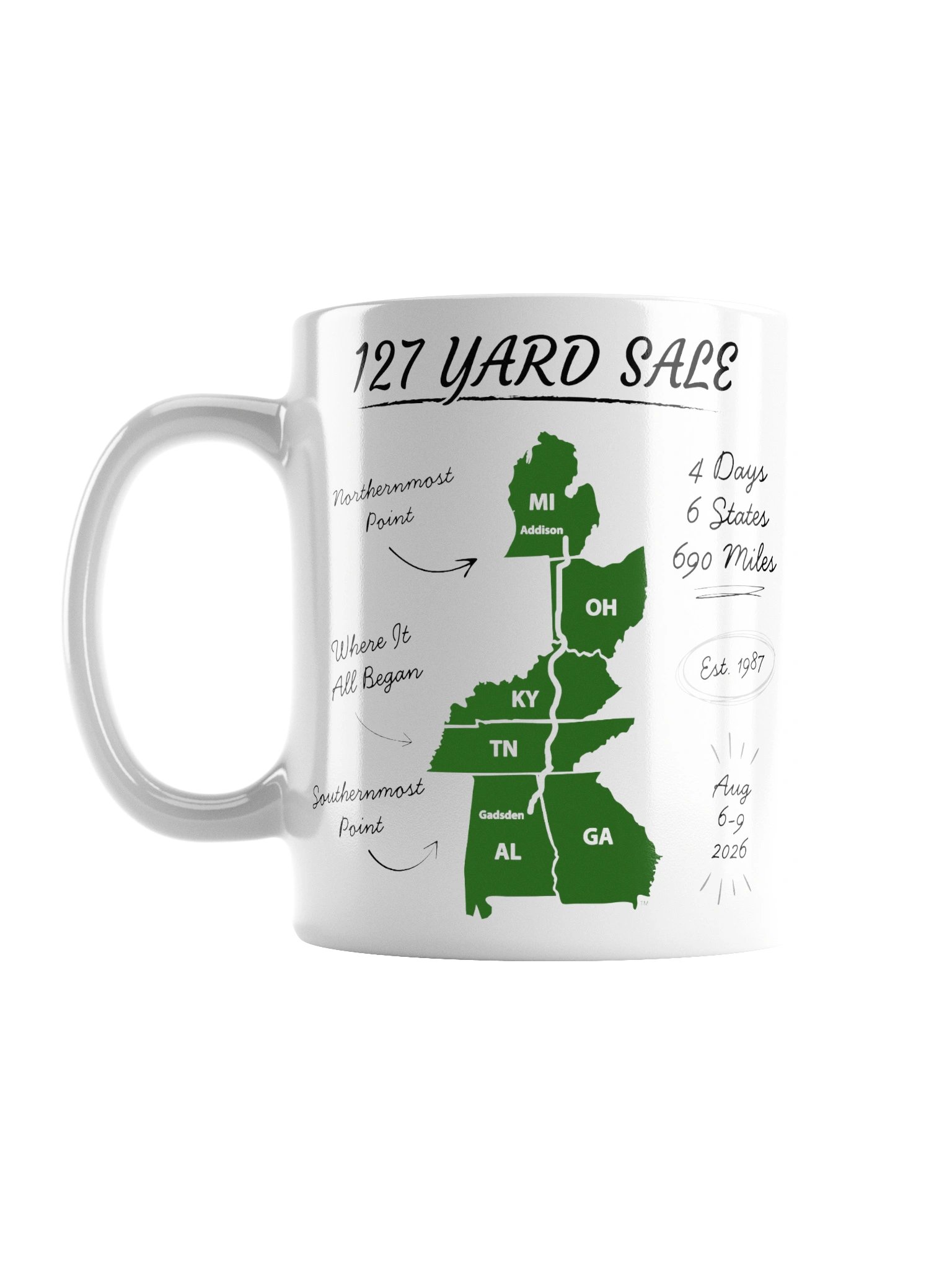 127 Yard Sale (2026) - White Glossy Mug product image (3)