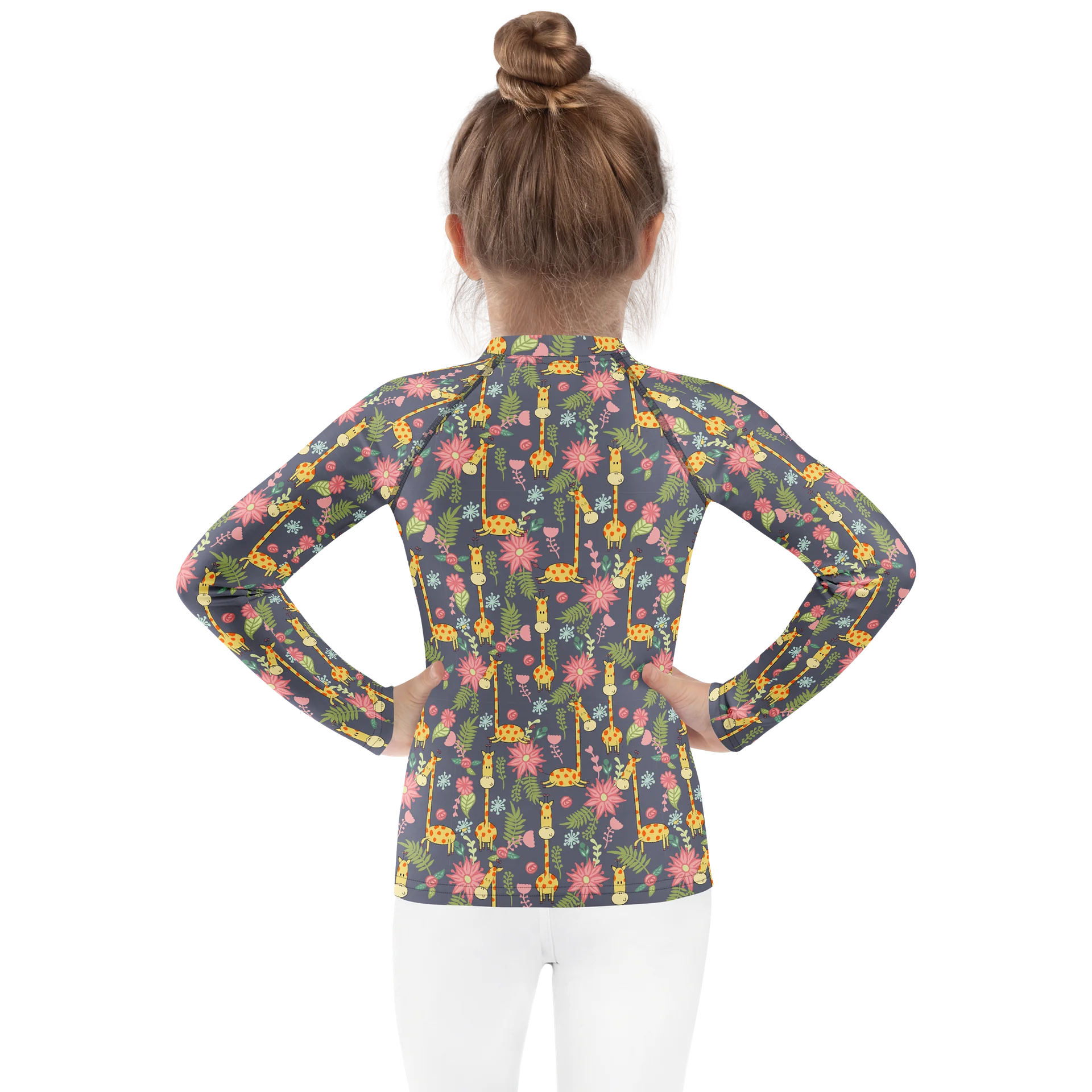 Tropical Giraffe Adventure Kids Rash Guard product image (2)