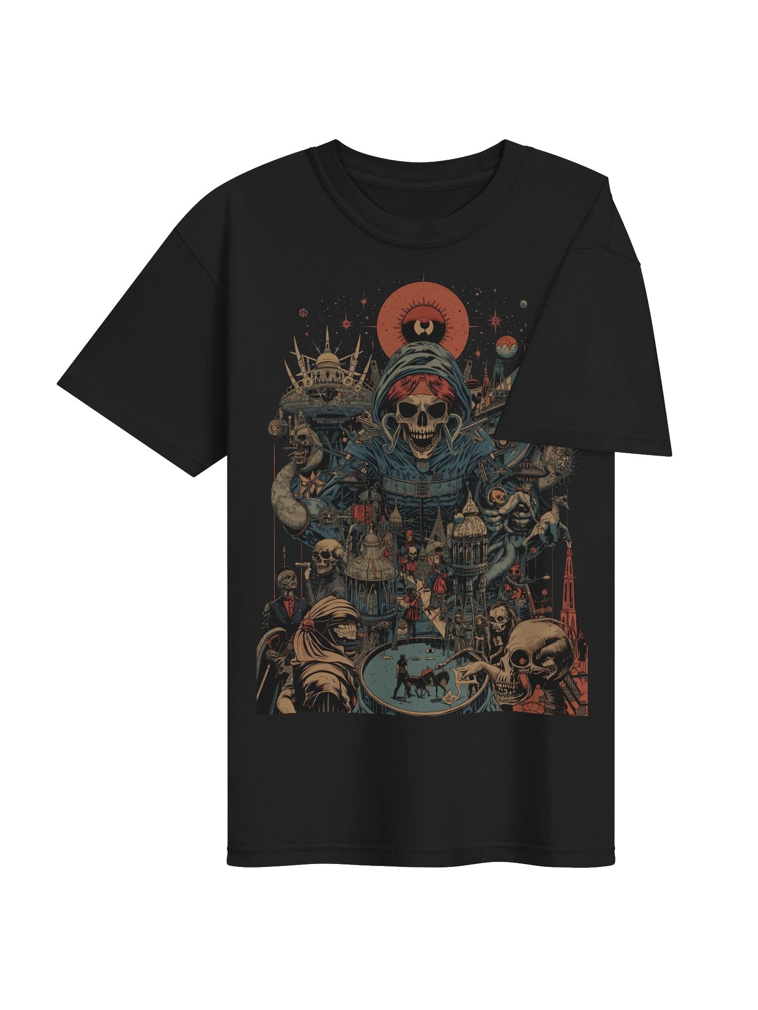 Crimson Sun Skullscape Heavyweight T-Shirt product image (7)