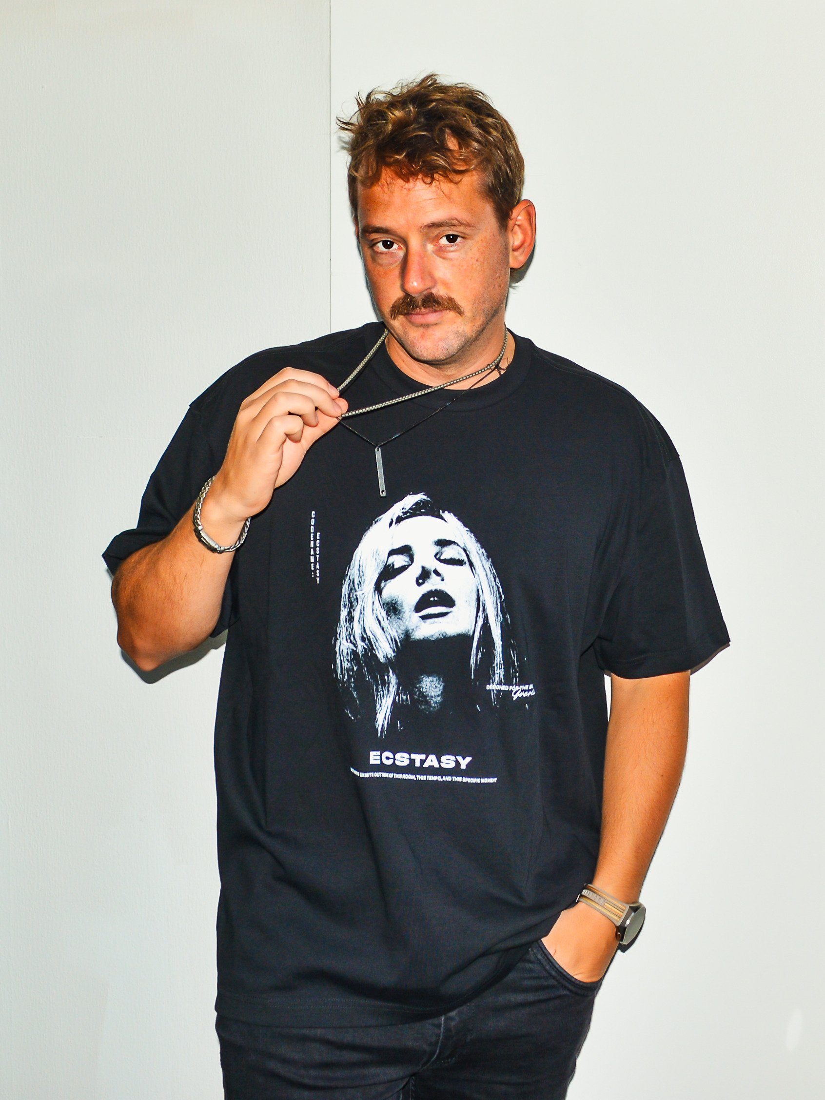 DJ Shirt – Ecstasy: Face, Black and white product image (4)