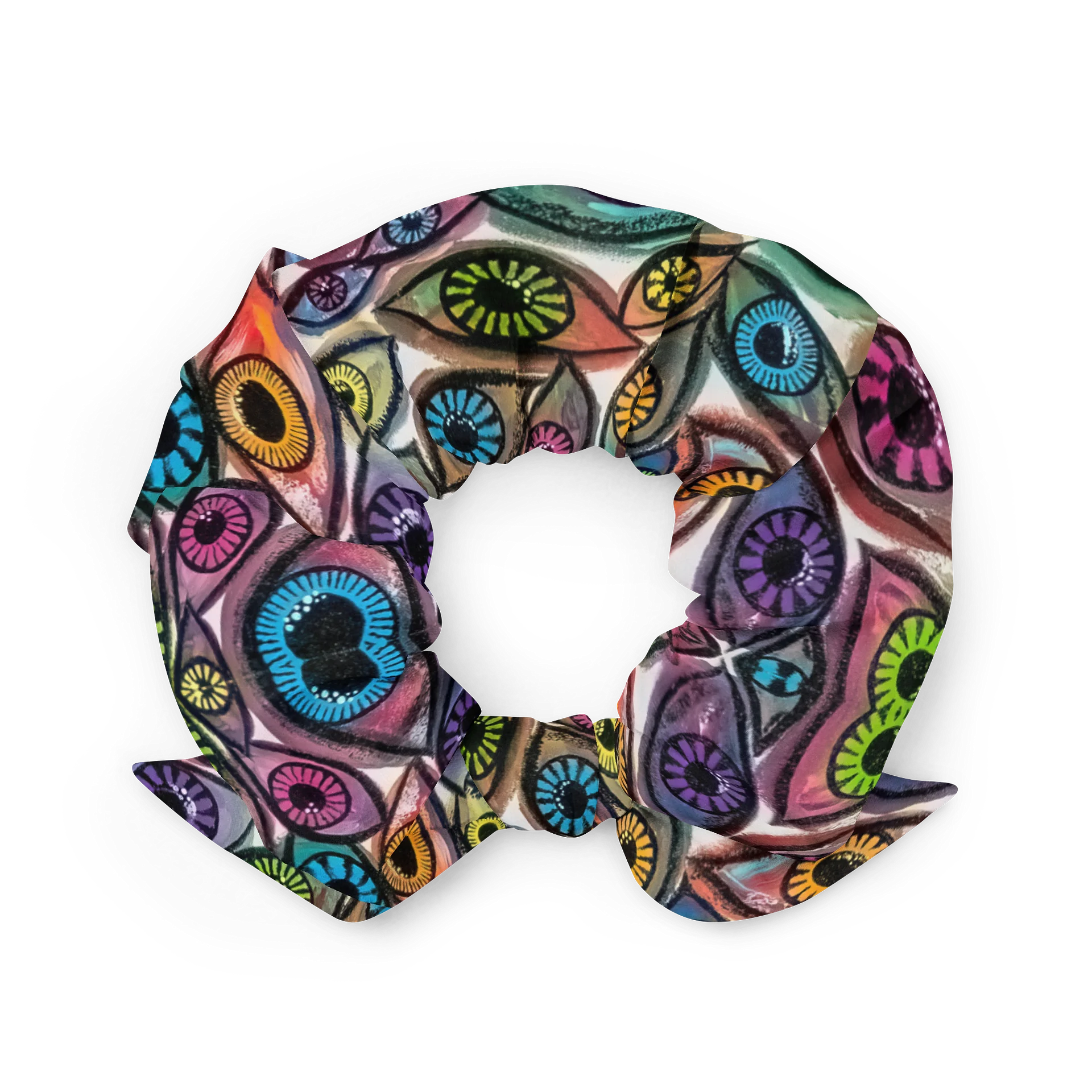 Psychedelic Eyes Hair Scrunchie | Eye See You Too product image (2)
